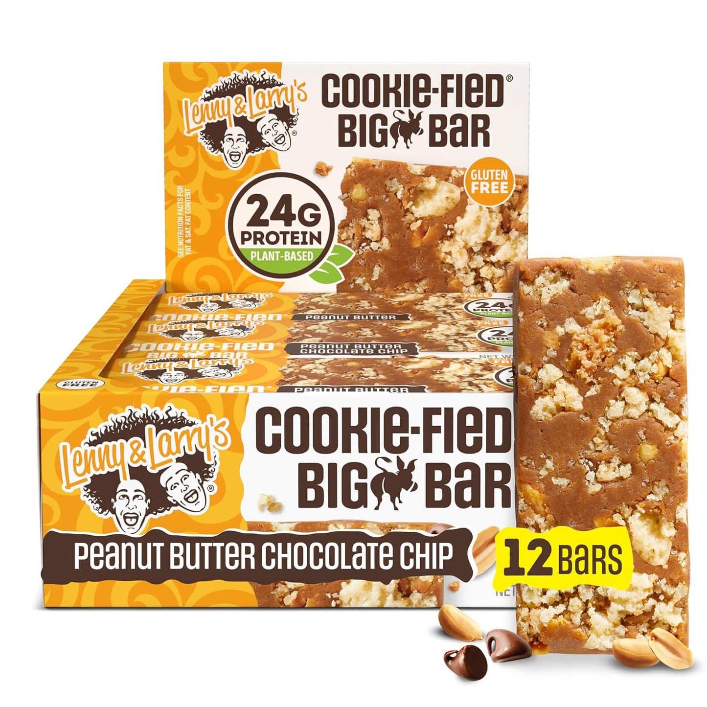 peanut-butter-chocolate-chip-vegan-protein-bars---lenny-larrys-cookie-fied-big-bar-12-pack---24g-plant-protein-10g-prebiotic-fiber-gluten-free-keto-friendly-vegan---healthy-snacks-1