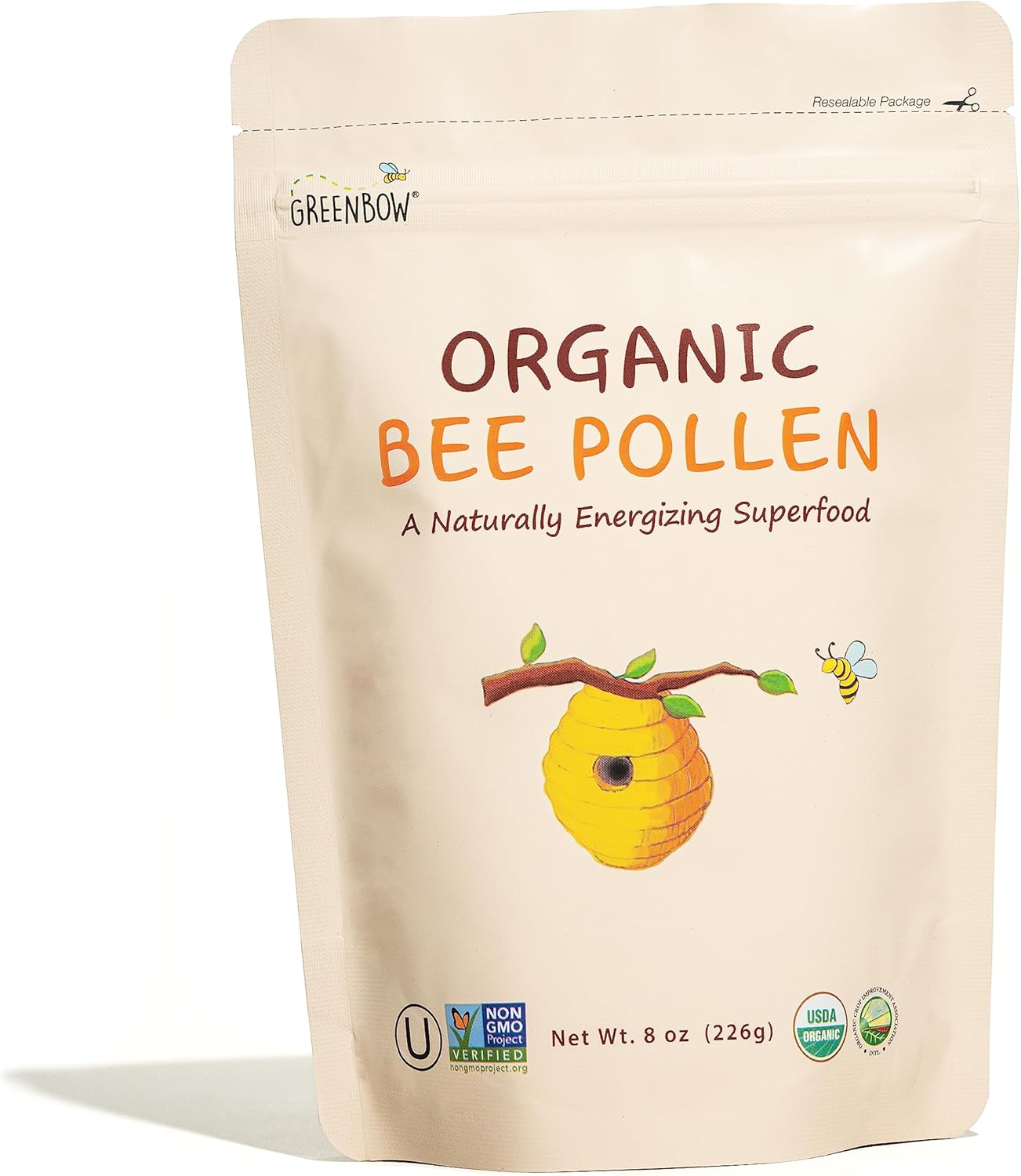 organic-greenbow-bee-pollen---pure-natural-superfood-with-proteins-vitamins-minerals---usda-certified-non-gmo-8oz-1