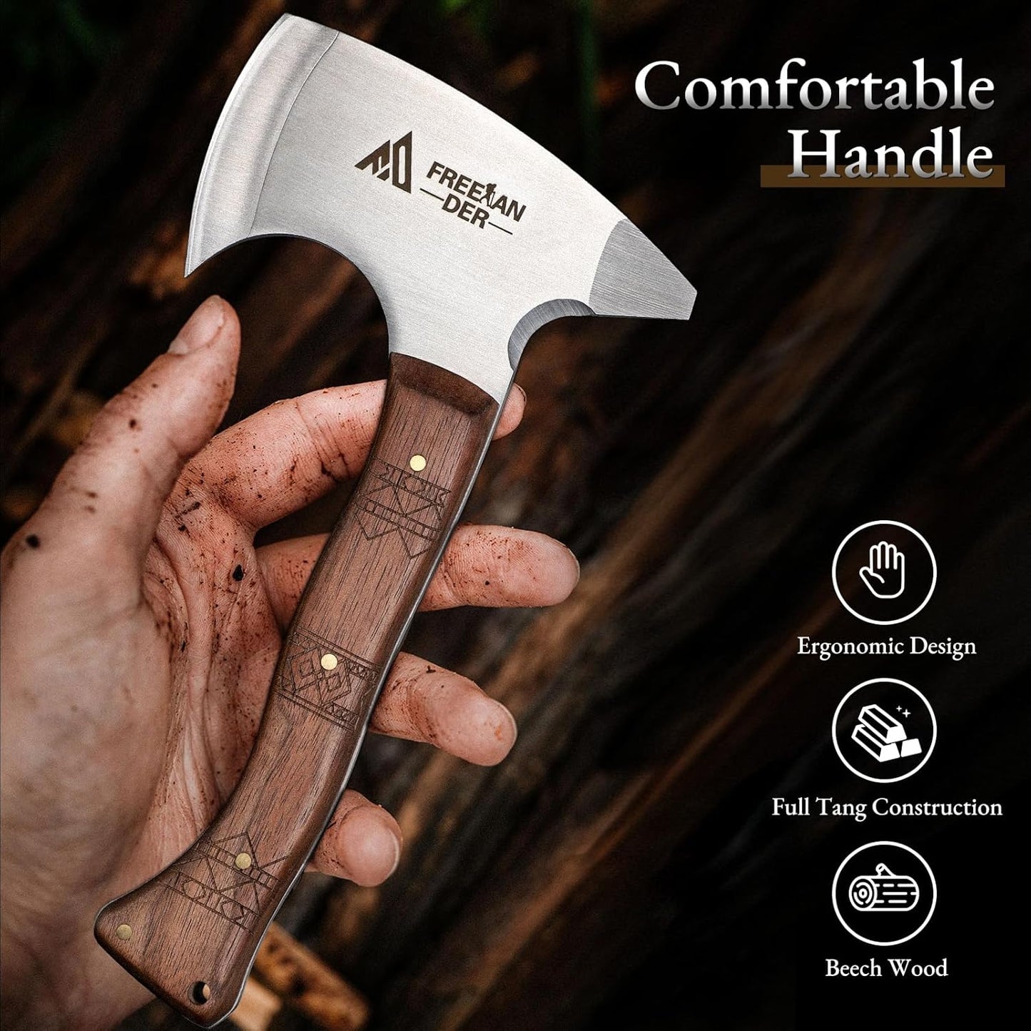 viking-throwing-axe-set---83-professional-throwing-axes-and-tomahawks-3-pack-with-leather-sheath---high-carbon-stainless-steel-hatchet-for-adults---backyard-axe-throwing-game-3