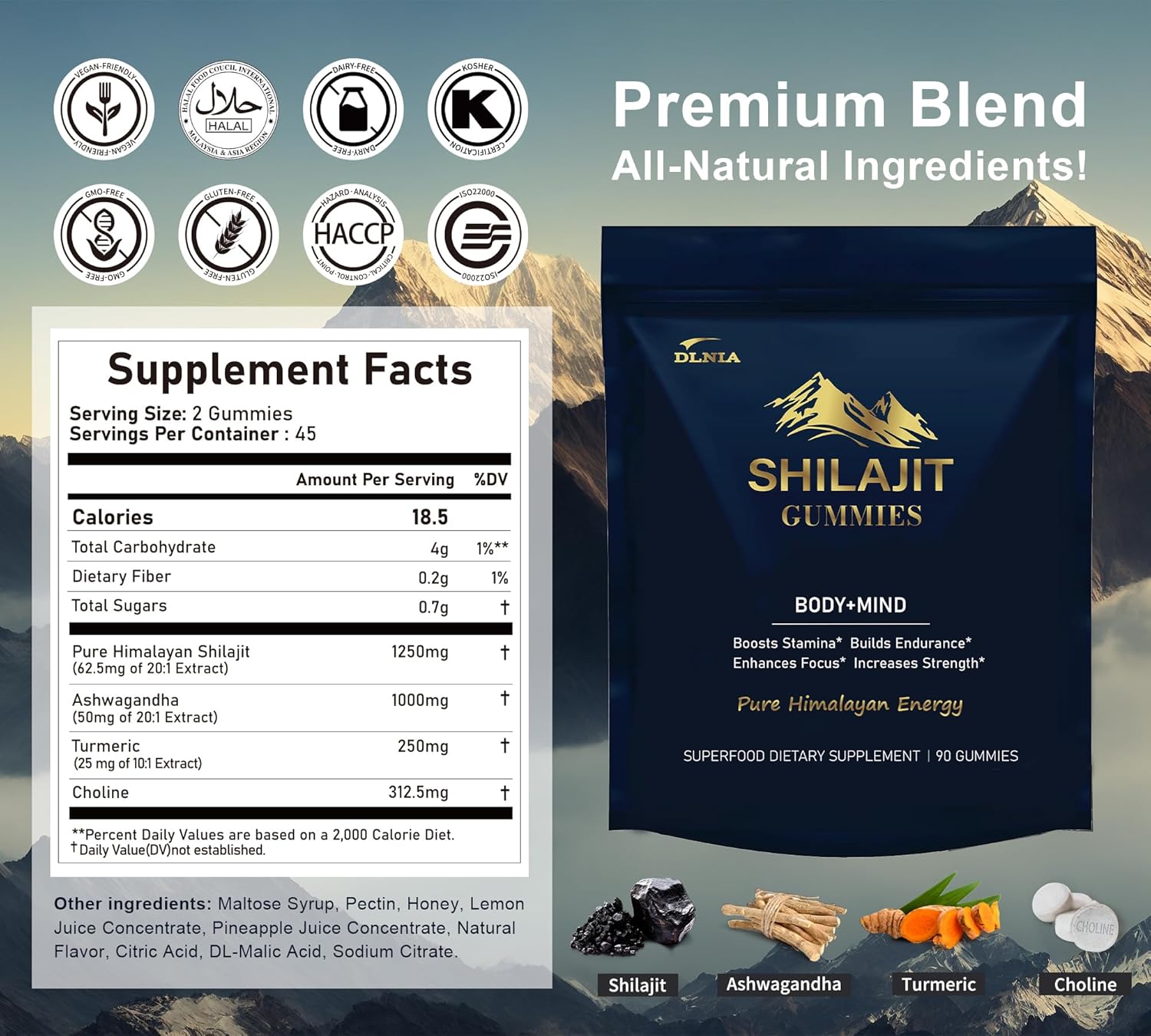 Shilajit Ashwagandha Gummies and Magnesium Calm Supplement Bundle - Natural Stress Relief and Relaxation Combination - Espot.com.au