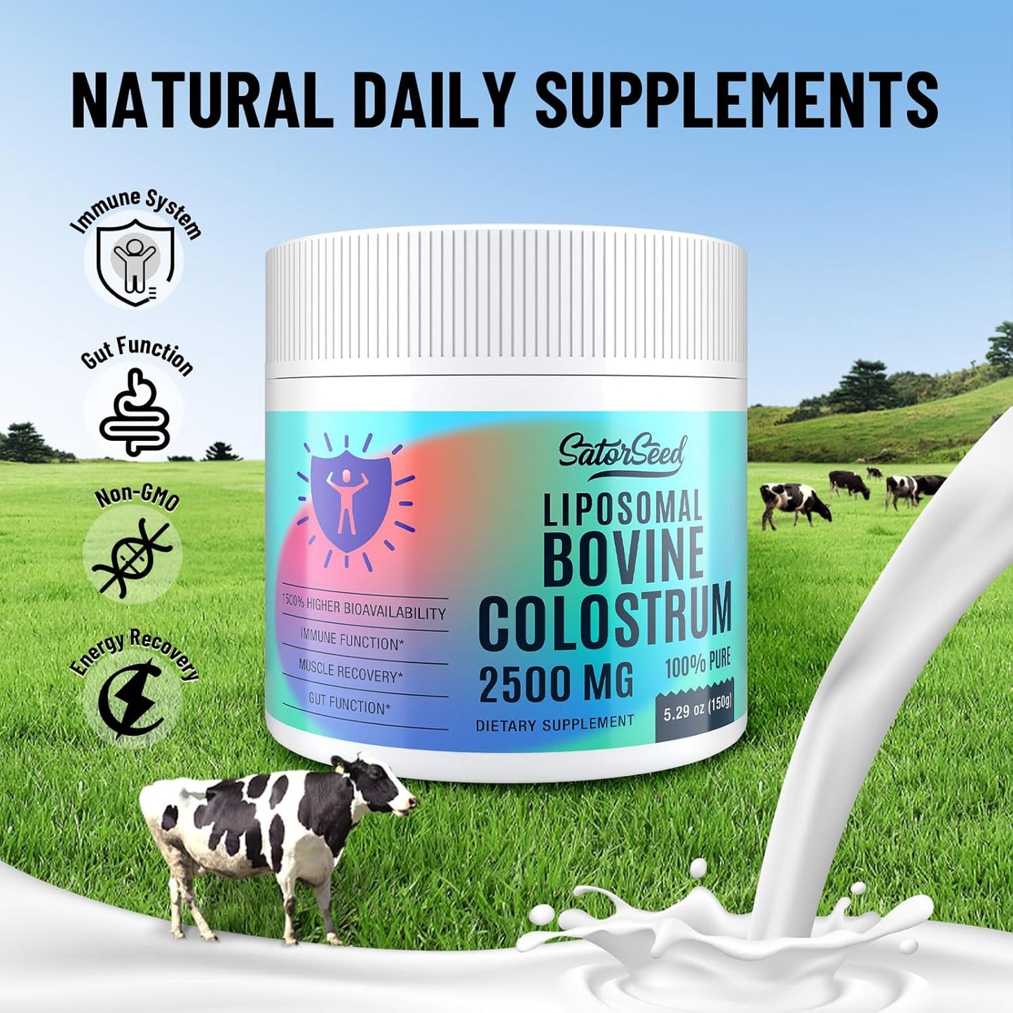 highly-bioavailable-satorseed-liposomal-bovine-colostrum-powder-2500mg---pure-non-gmo-supplement-for-immune-gut-health---60-servings-2