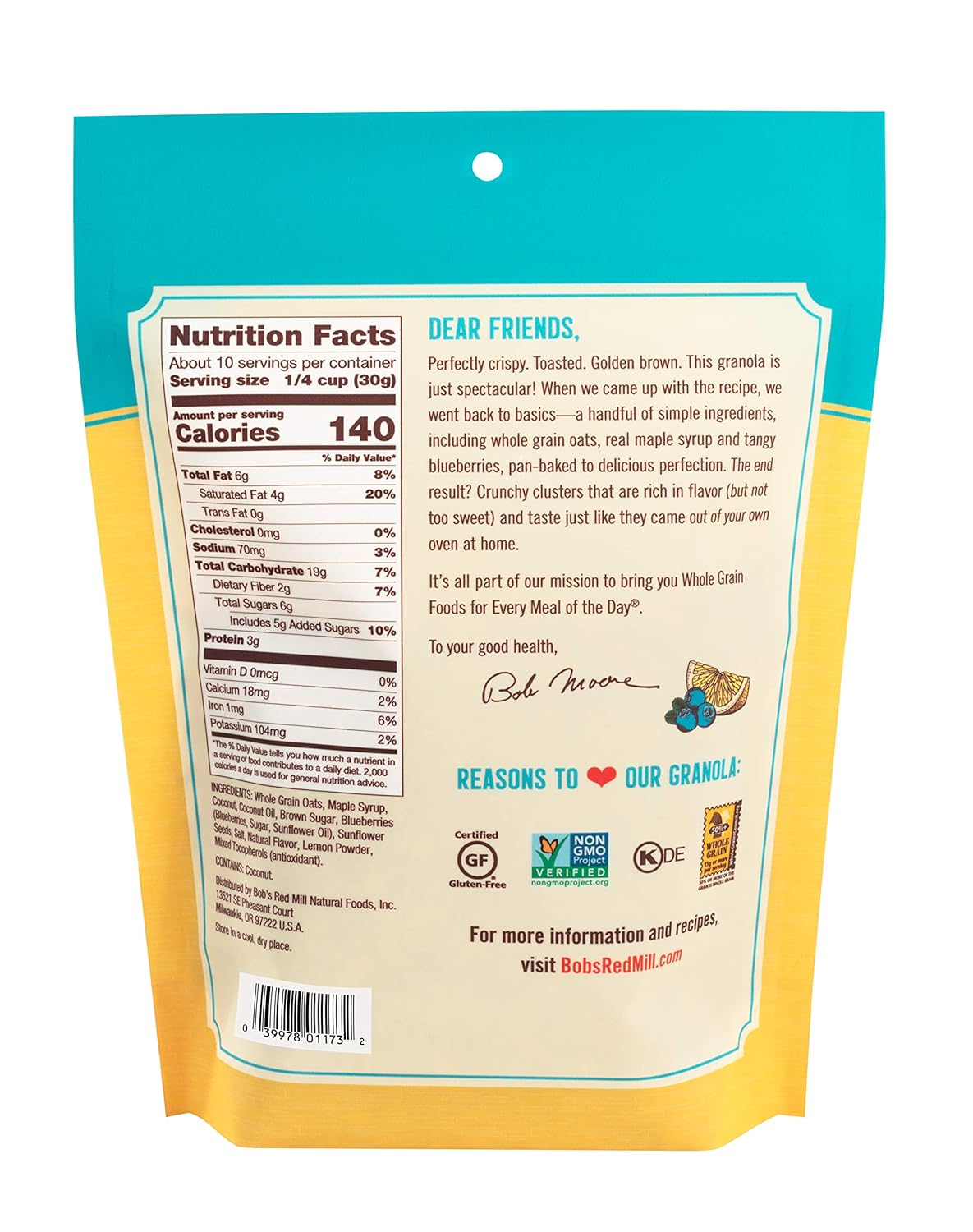 bobs-red-mill-lemon-blueberry-granola-11oz-6-pack---non-gmo-whole-grain-kosher---healthy-breakfast-cereal-3