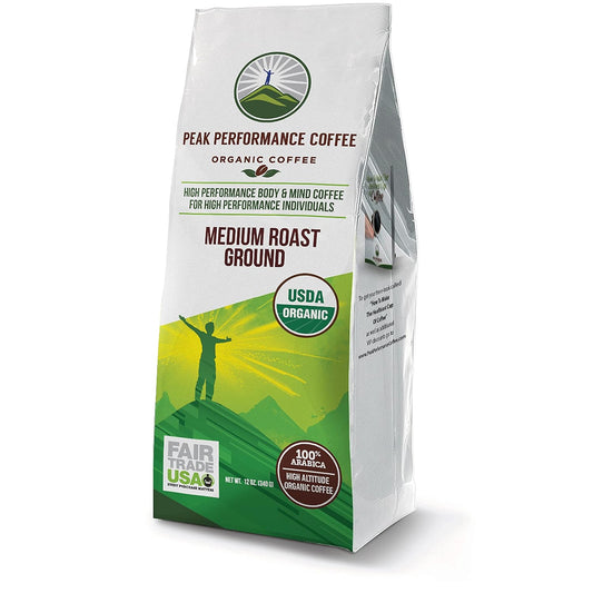 Organic Medium Roast High Altitude Coffee - Fair Trade, Low Acid, Non GMO, Full of Antioxidants - USDA Certified Organic Ground Coffee Bag - Espot.com.au