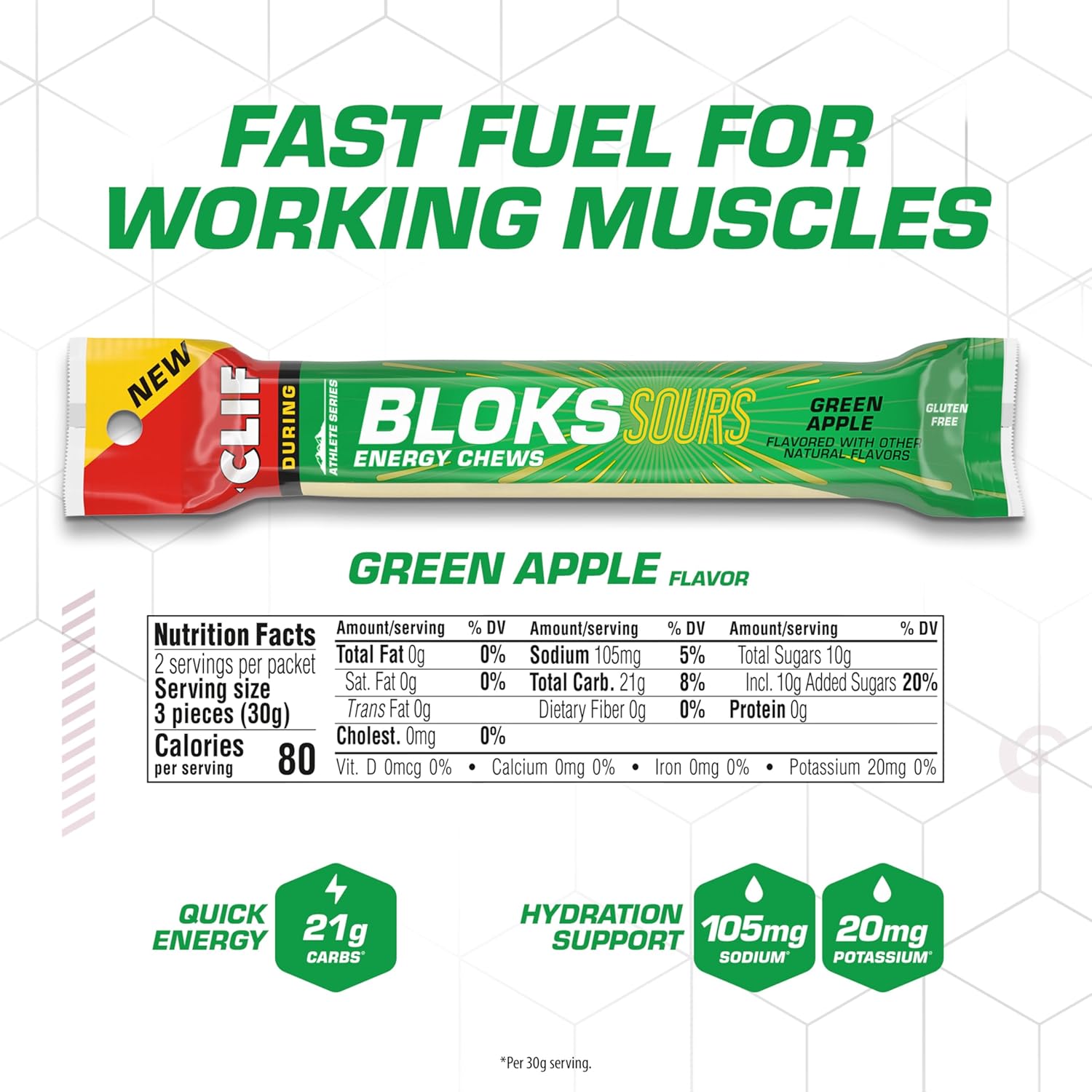 clif-bloks-sours-green-apple-energy-chews---non-gmo-plant-based-fuel-for-cycling-running---quick-carbs-electrolytes---18-count-6
