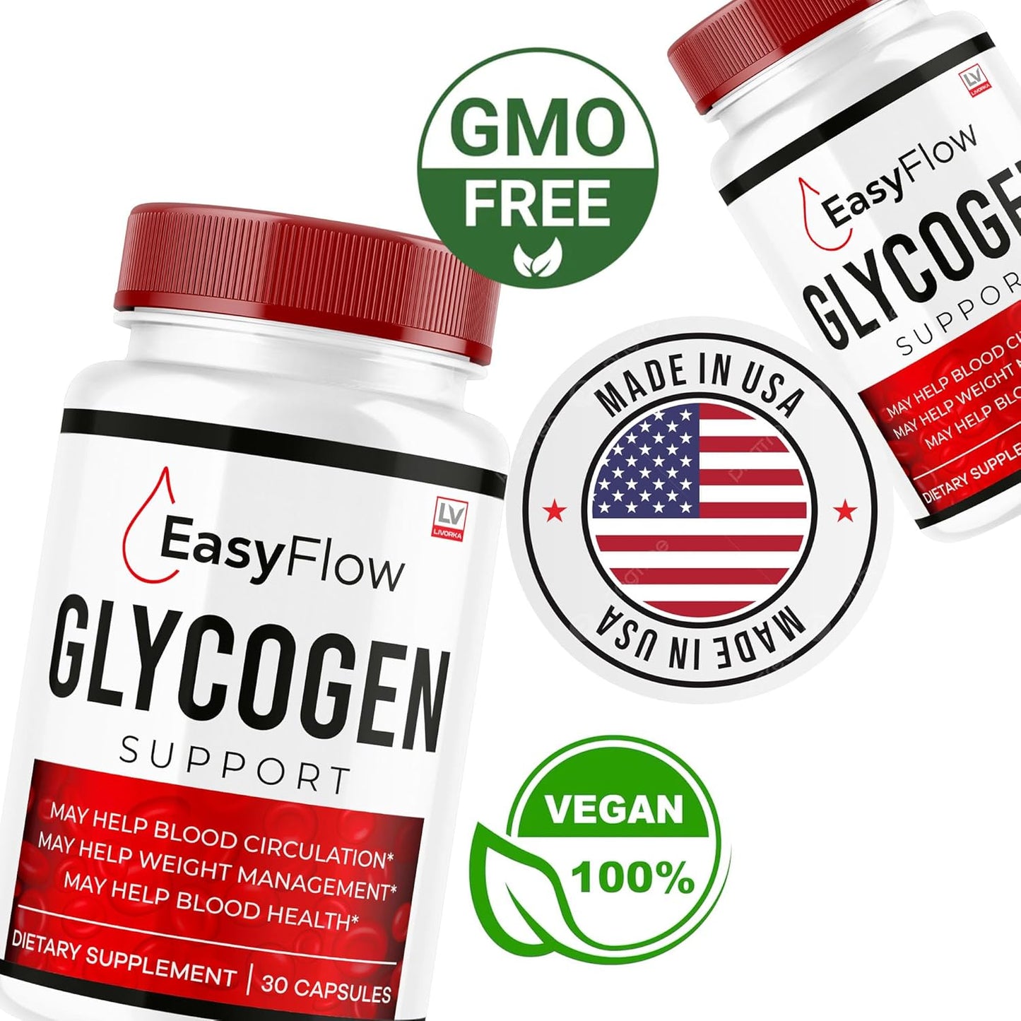 5-pack-easy-flow-glycogen-support-supplement---150-capsules-for-5-months---glycogen-support-easyflow-formula-5