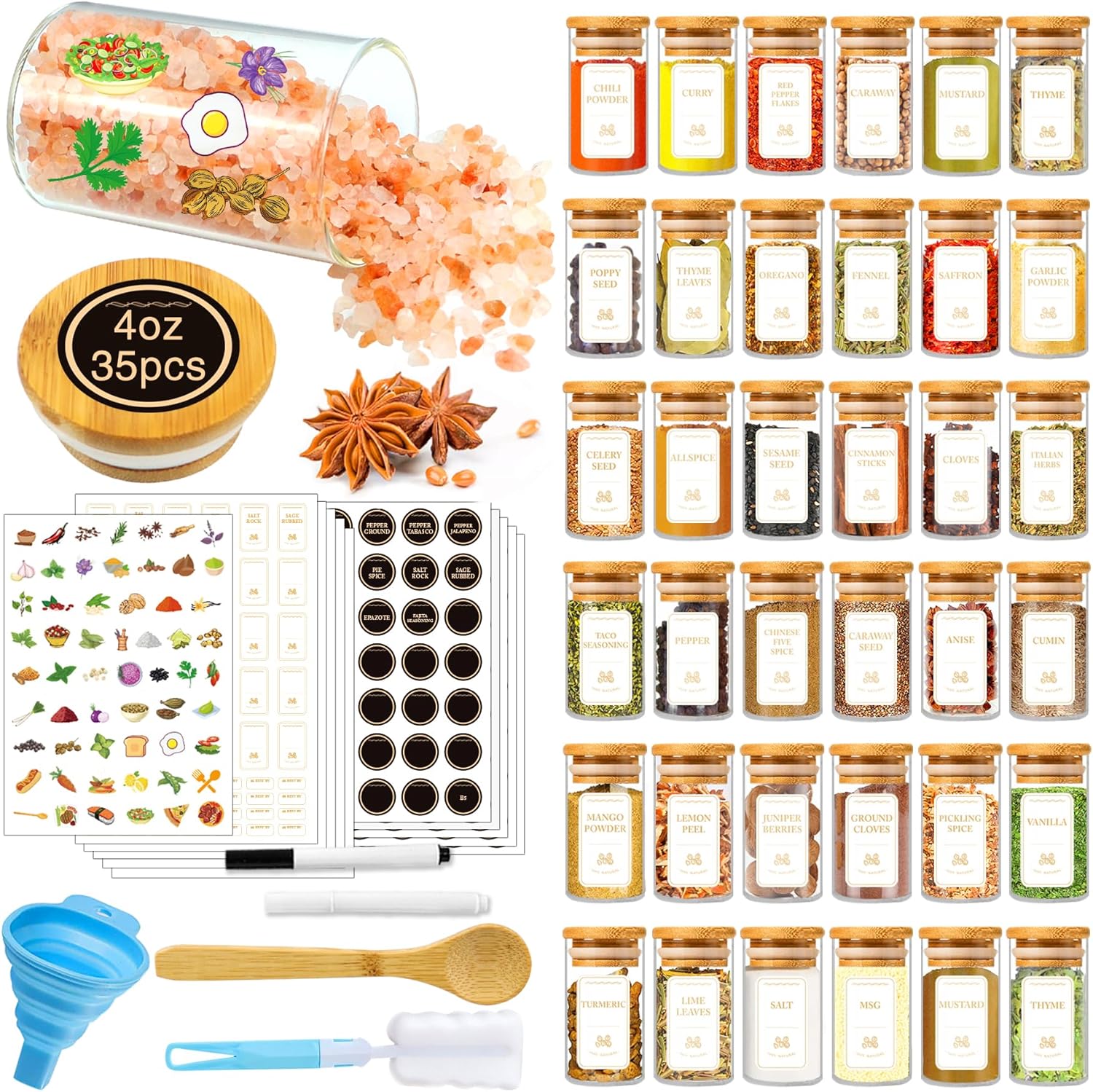 35-piece-4-oz-glass-spice-jars-set-with-bamboo-lids-and-labels---airtight-containers-for-kitchen-pantry-cabinet-drawer-1
