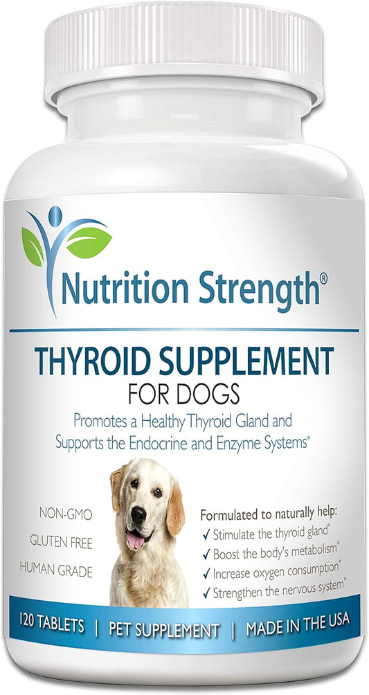 Organic Bladderwrack Thyroid Support Supplement for Dogs, Promotes Endocrine and Enzyme System Function, 120 Chewable Tablets - Espot.com.au
