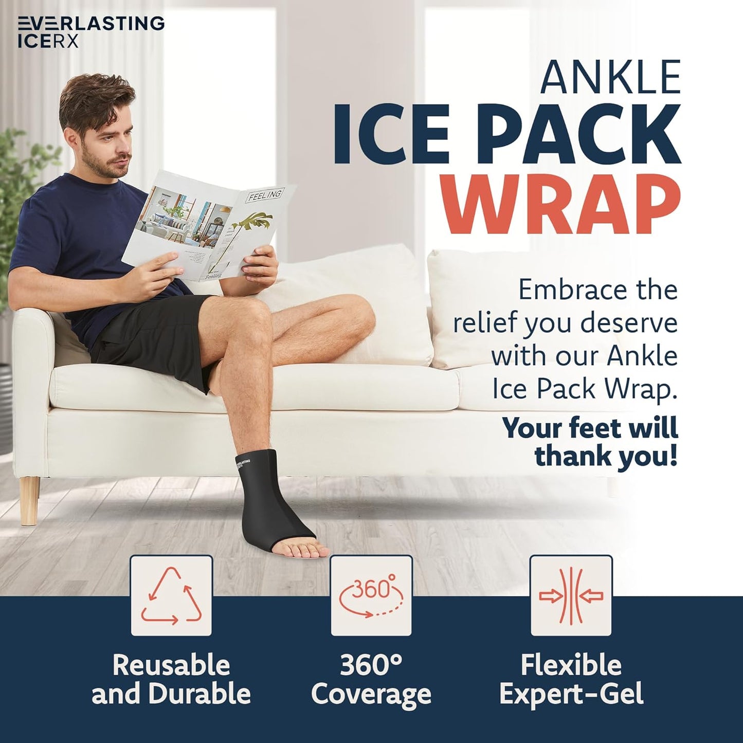 reusable-ankle-ice-pack-wrap-for-pain-relief---cold-compression-therapy-for-swelling-plantar-fasciitis-sprained-ankles---everlasting-ice-rx-2