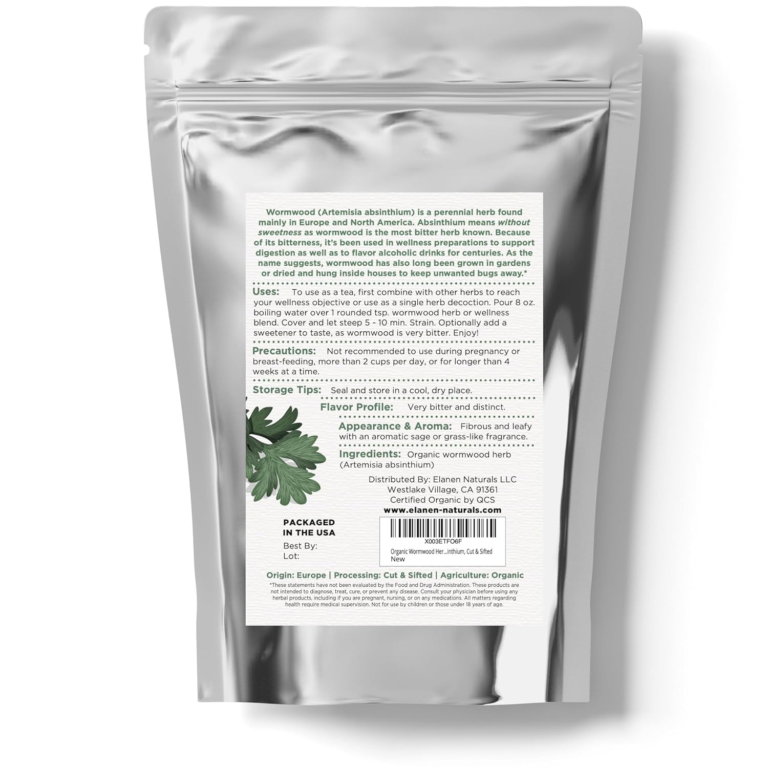 organic-wormwood-herb-tea-2-oz-57g---usda-certified-artemisia-absinthium---ajenjo-herb-cut-sifted---elanen-naturals-4