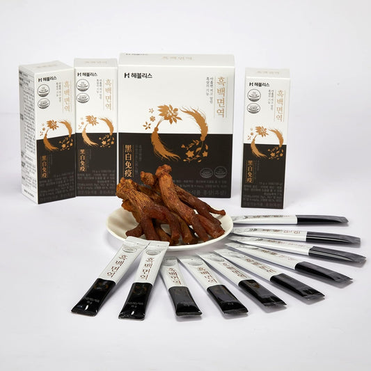 Korean Black Ginseng and White Platycodon Extract with Panax Ginseng for Energy and Immune Support - Ginseng Honey Sticks - Espot.com.au