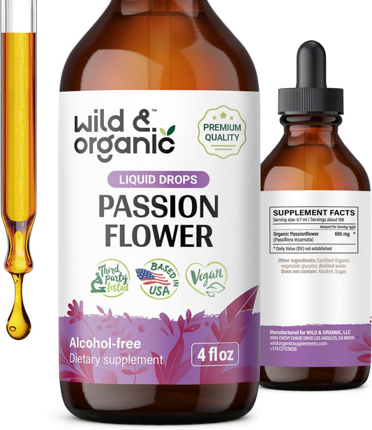 organic-passion-flower-tincture-for-mood-support---calming-herbal-supplement---passiflora-incarnata-liquid-extract---vegan-sugar-free---4-fl-oz-1