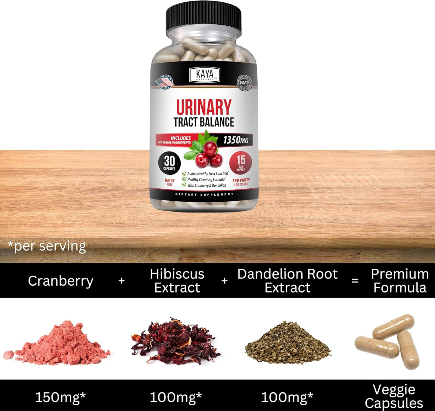 D-Mannose Capsules with Cranberry for Urinary Tract Cleanse - Bladder Health Supplement with Hibiscus & Dandelion Root - 30 Veggie Capsules - Espot.com.au