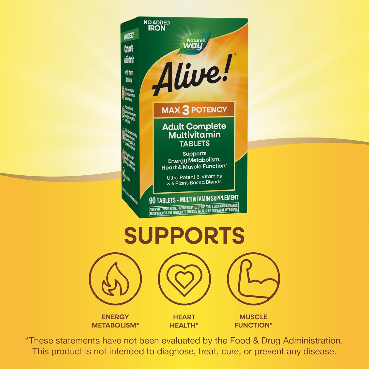 high-potency-adult-complete-multivitamin-with-b-vitamins-for-energy-metabolism---natures-way-alive-max3-potency-methylated-b12-and-folate-no-iron-90-tablets-4
