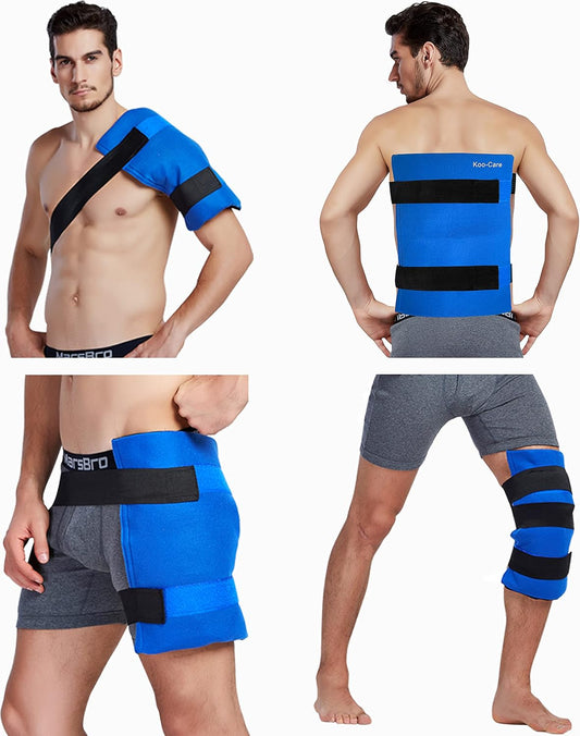 large-flexible-gel-ice-pack-wrap-with-straps-for-hot-cold-therapy---pain-relief-for-shoulder-back-hip-knee-shin-splint-injuries---reusable-11-x-14-1