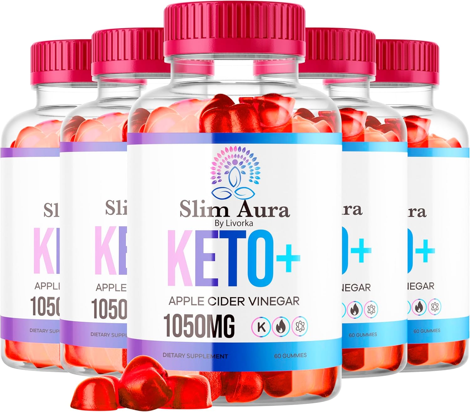 5-pack-slimaura-keto-acv-gummies---300-gummies-for-5-months---slimaura-keto-plus-apple-cider-vinegar-gummies-1