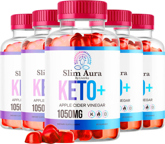 5-pack-slimaura-keto-acv-gummies---300-gummies-for-5-months---slimaura-keto-plus-apple-cider-vinegar-gummies-1