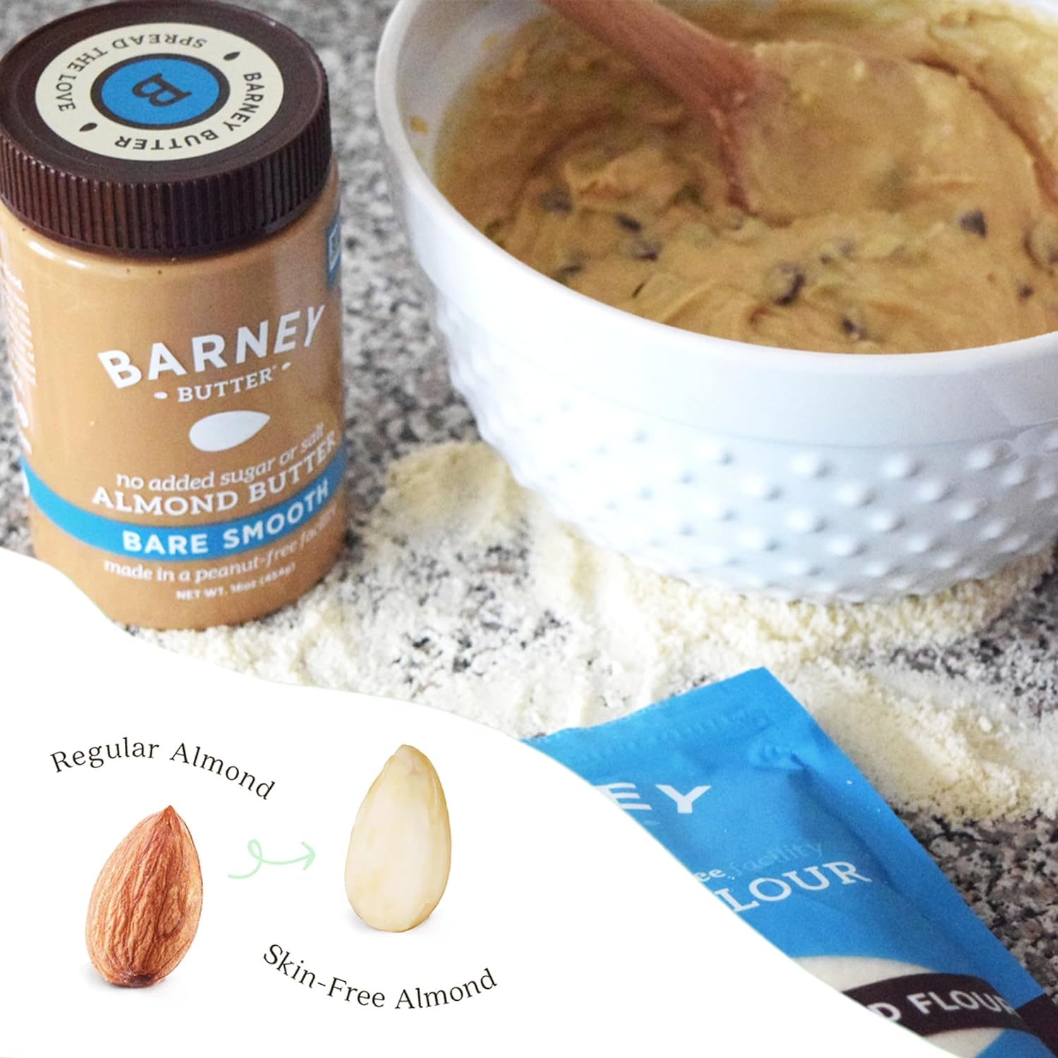 barney-butter-bare-smooth-almond-butter-16oz-jar---no-sugar-or-salt-added-skin-free-almonds-non-gmo-gluten-free-keto-paleo-vegan---no-stir-formula-2