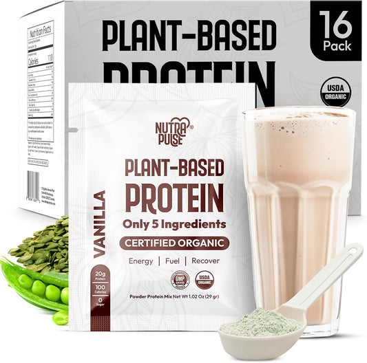 organic-vegan-protein-powder-sample-pack---plant-based-gluten-free-non-gmo-20g-protein-per-serving-ideal-for-smoothies-shakes---vanilla-flavor-pack-of-16-1