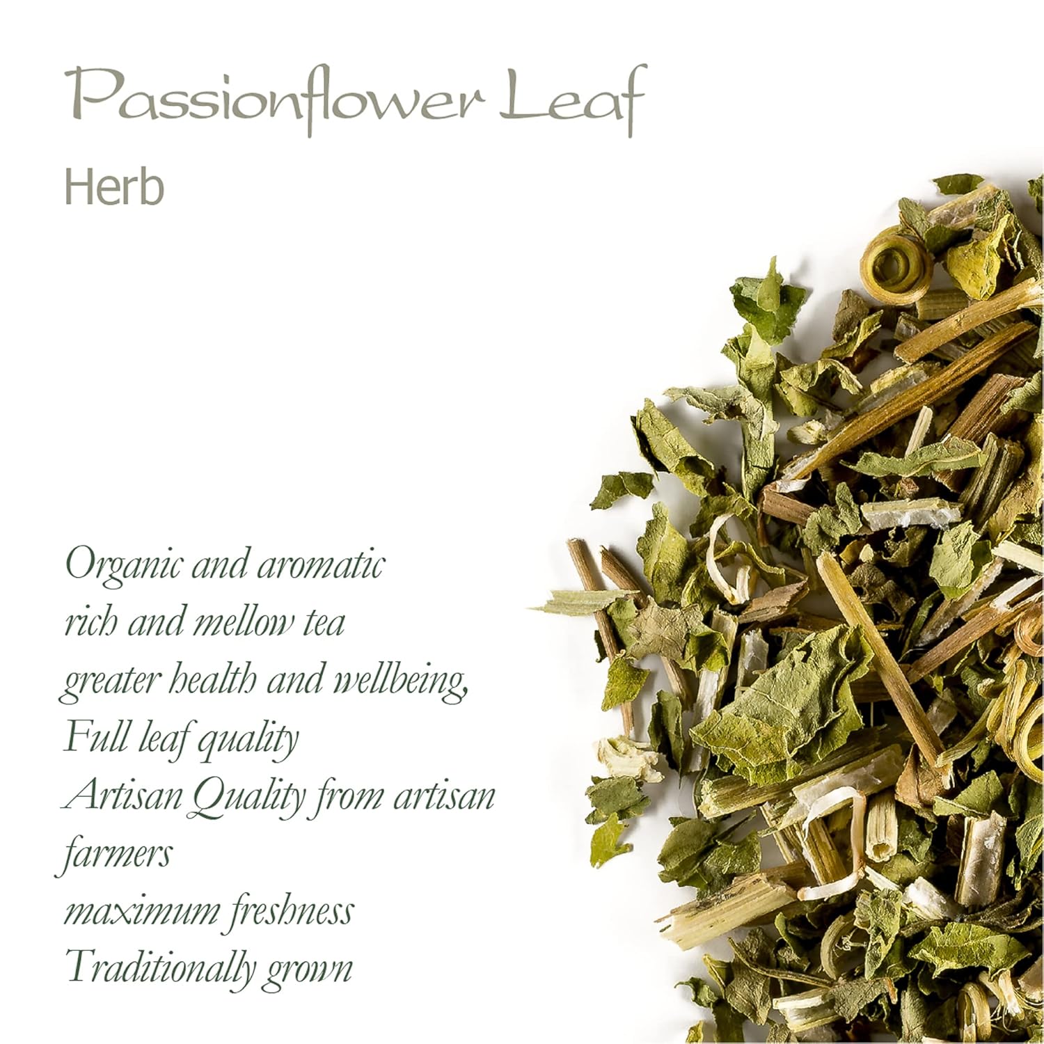 Organic Calming Passionflower Tea - Whole Leaf Dried Passiflora Herb for Anxiety - Valley of Tea Passion Flower - Maypop Wild Passion Vile - Paciflora Te Pasiflora - Espot.com.au