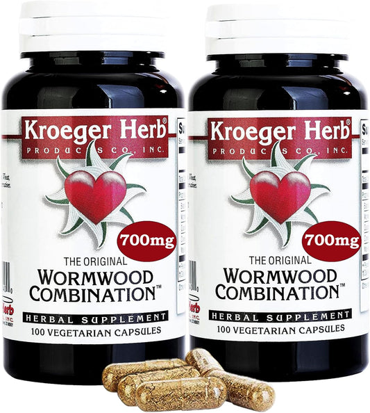 kroeger-herb-wormwood-combination-vegetarian-capsules-100-count---2-pack---herbal-supplement-with-wormwood-for-digestive-health-and-detoxification-1