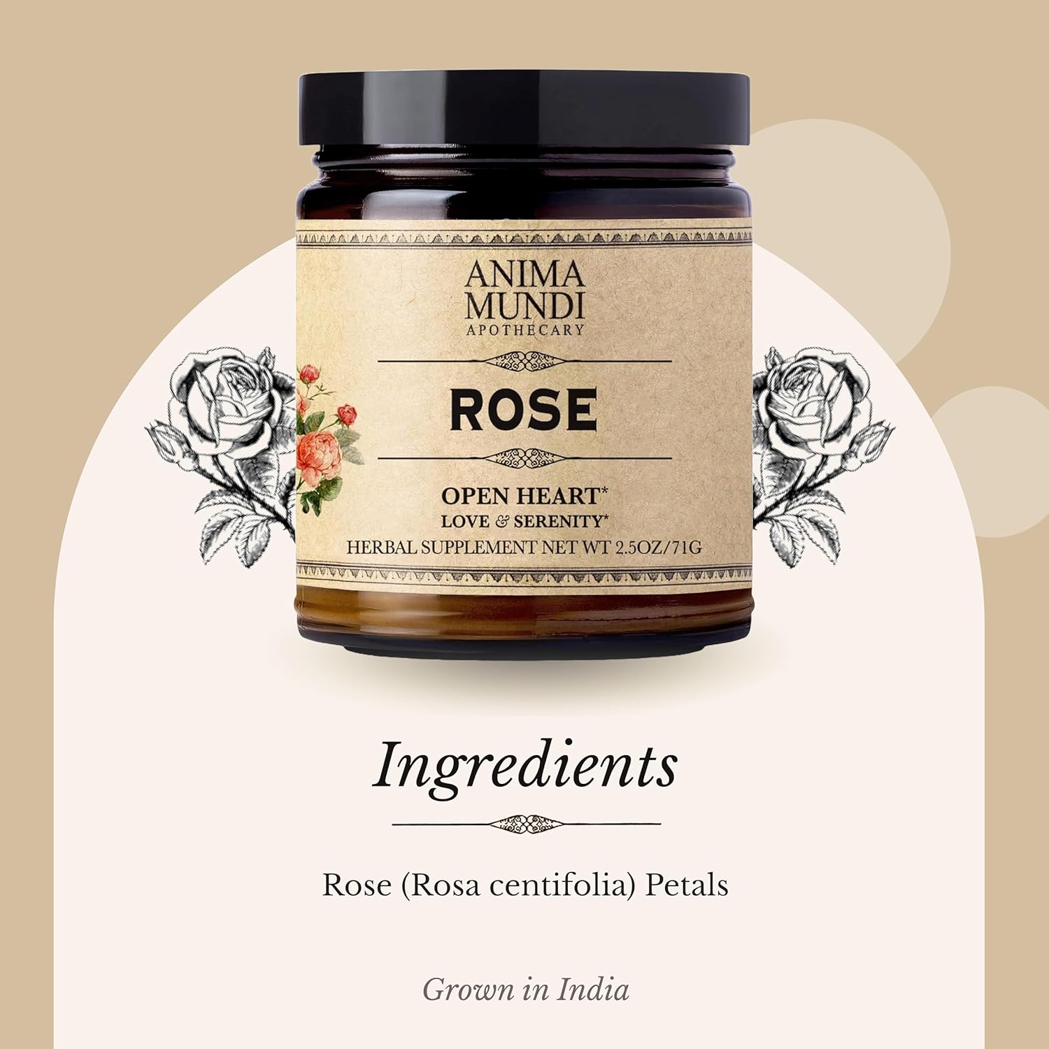 anima-mundi-love-serenity-rose-petal-powder---heart-chakra-blend-for-teas-lattes-desserts---edible-dried-rose-petals-buds---aromatic-fluffy-mix-25oz-71g-3