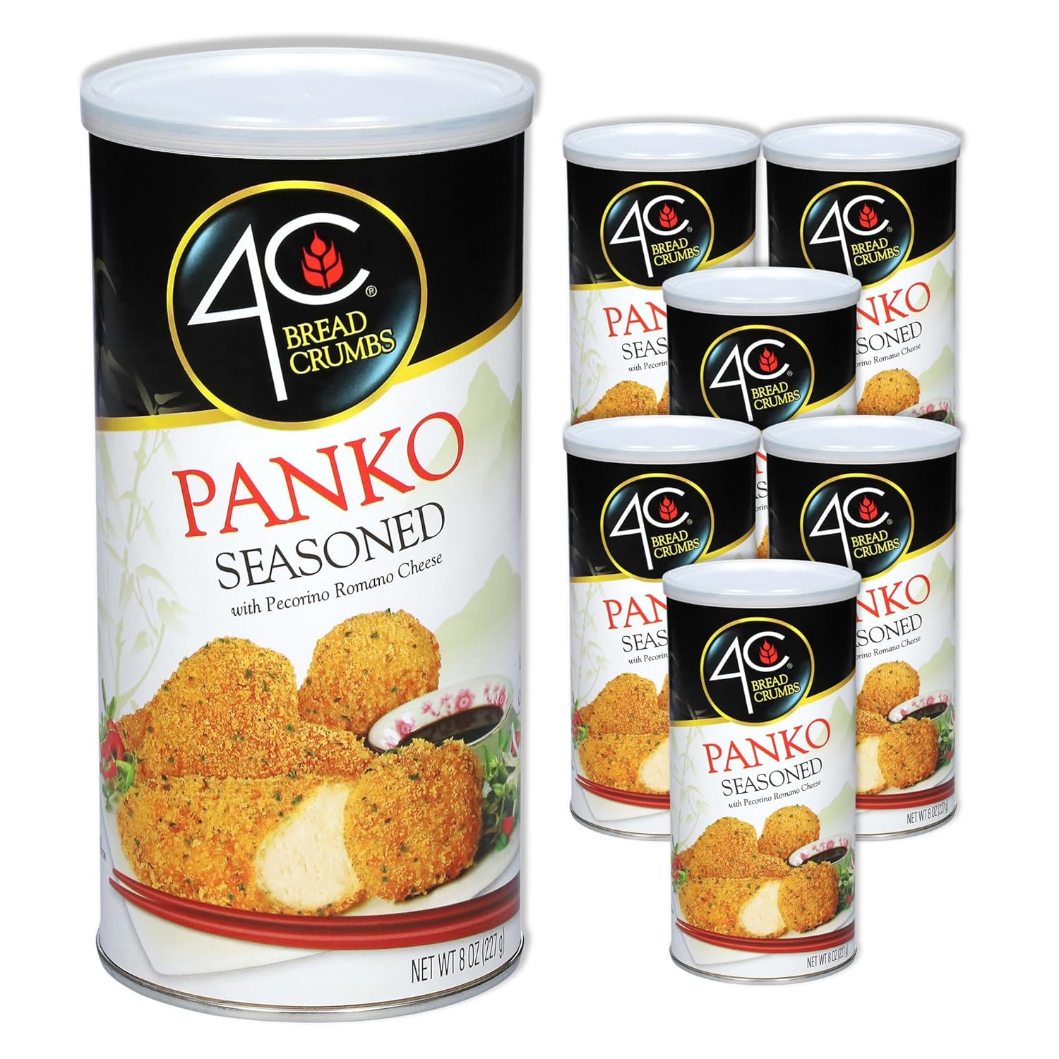 4c-premium-panko-seasoned-bread-crumbs-8oz---pack-of-6-regular-gluten-free---flavorful-crunchy---value-pack-for-breading-frying-1