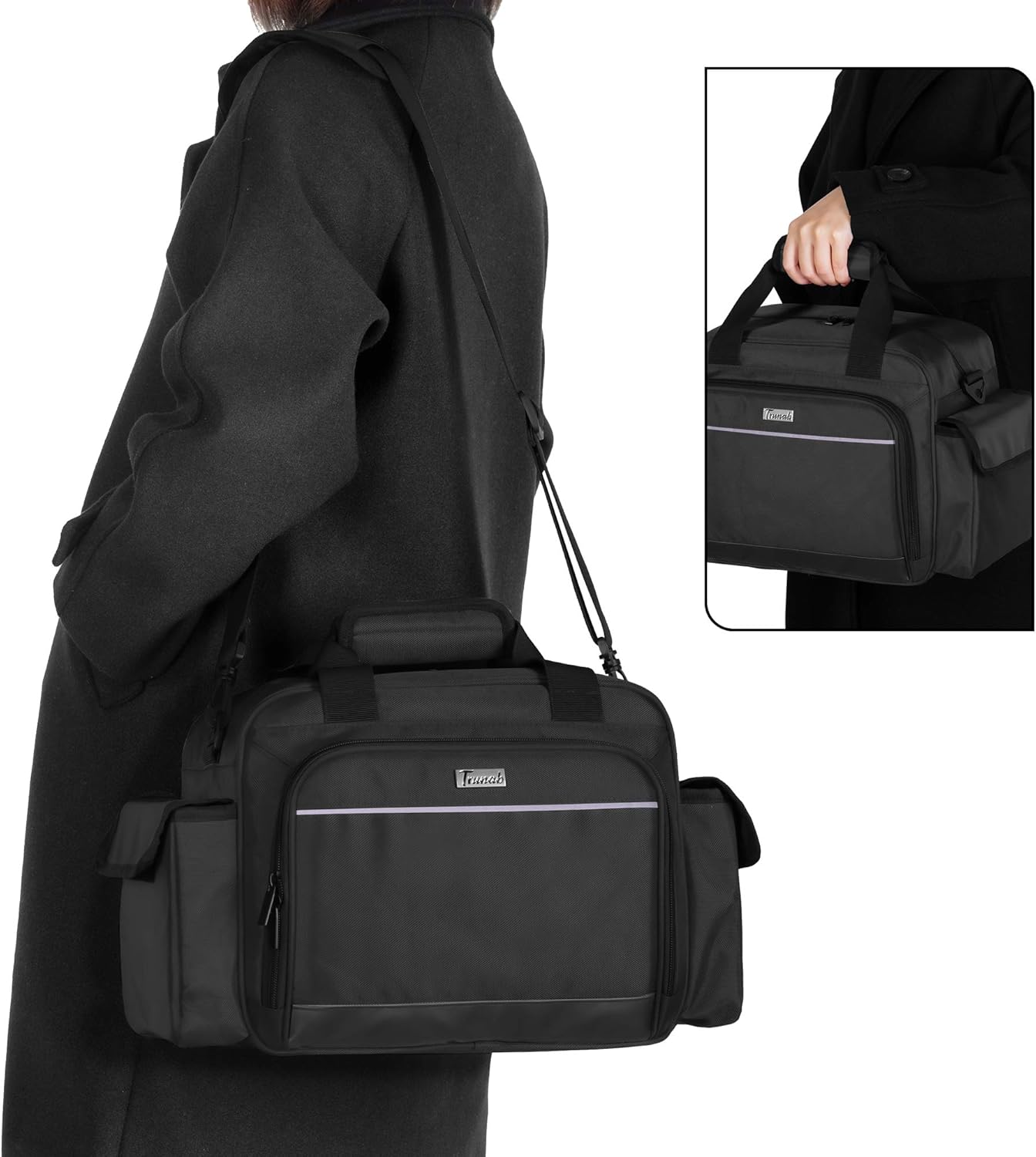portable-black-nurse-bag-for-home-health-hospice-hospital-interns---empty-medical-supplies-shoulder-bag-by-trunab-5