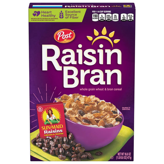 Raisin Bran Whole Grain Wheat & Bran Cereal, 16.6 oz - Kosher Breakfast Option - Espot.com.au