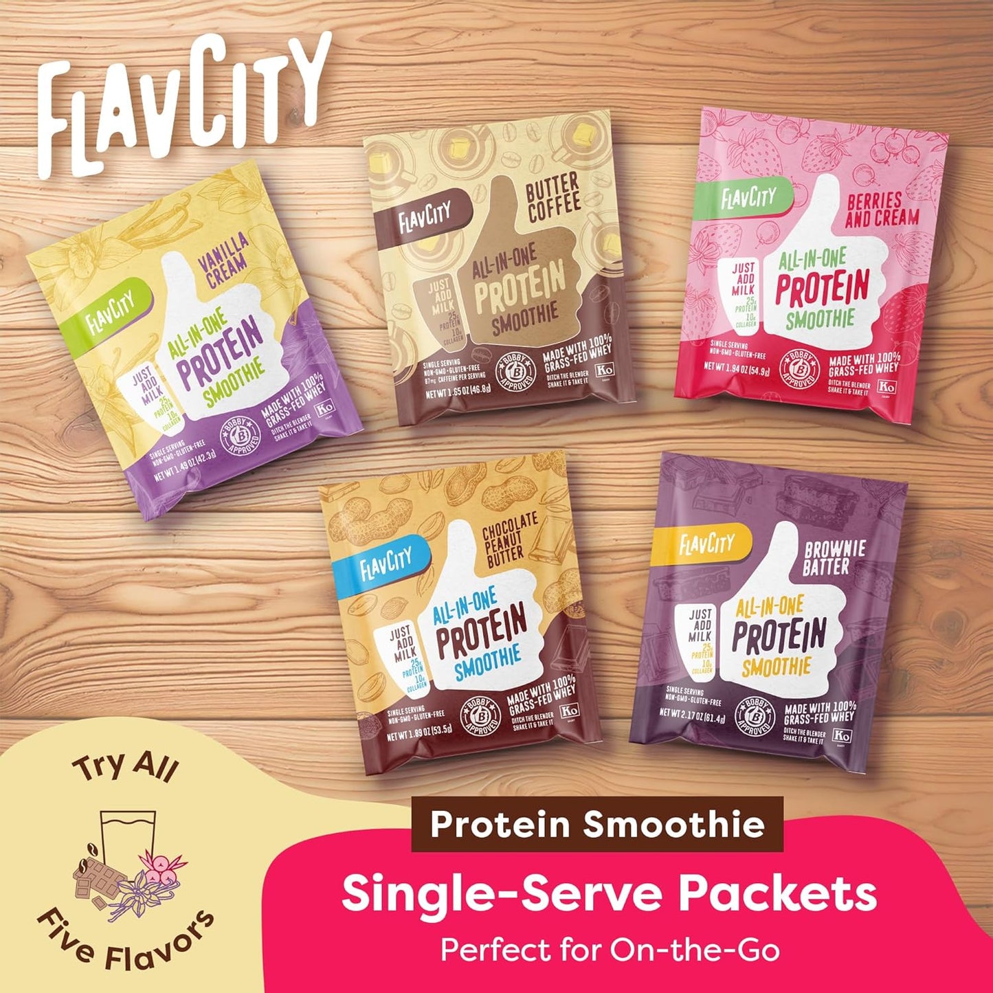 variety-pack-grass-fed-whey-protein-smoothie-powder-with-collagen---gluten-free-pre-post-workout-drink---5-single-serve-packets-3