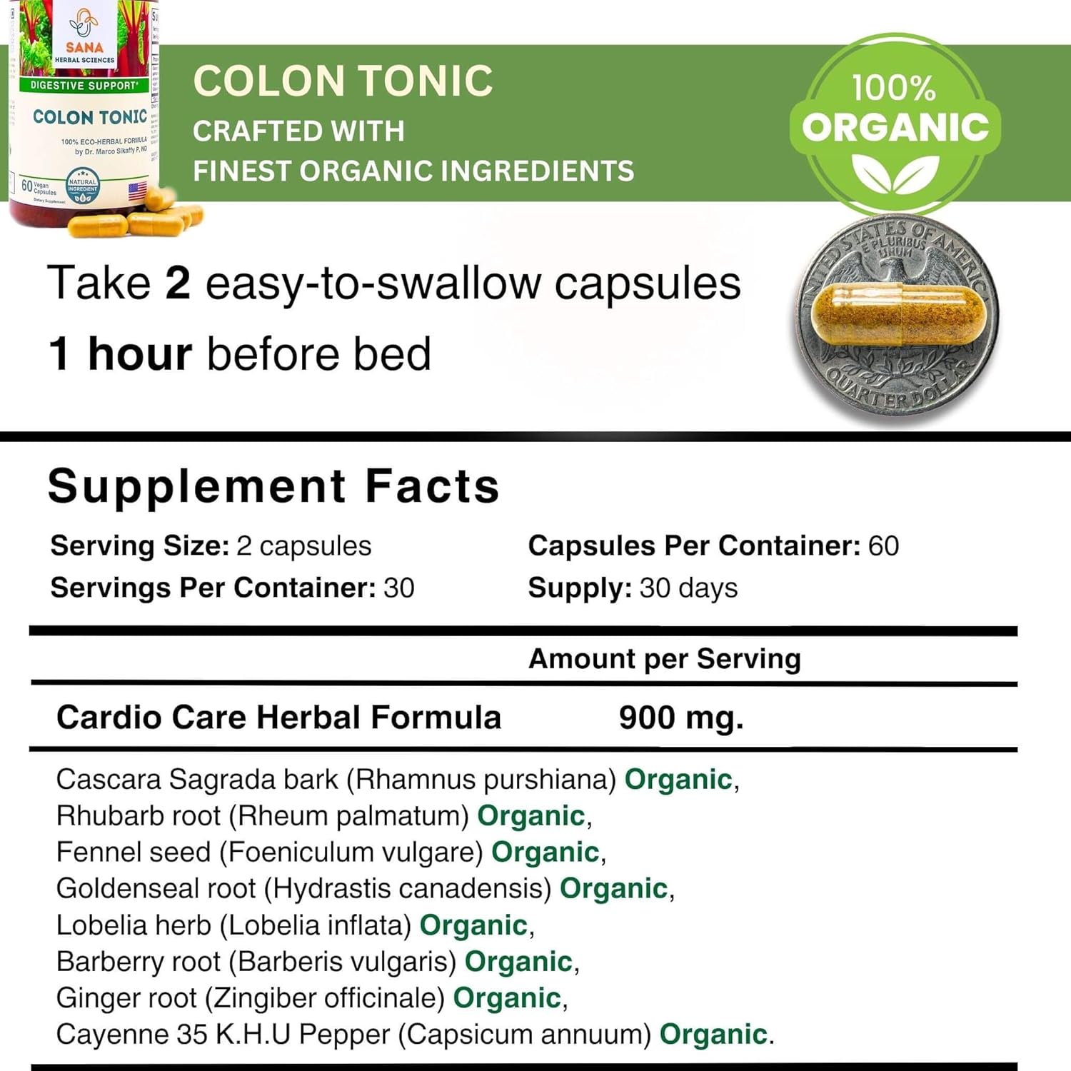 Organic 15-Day Full Body Detox Supplement with Liver Cleanse & Artery Plaque Removal - Dr. Marco Sikaffy's All-Natural Wellness Formula - Easy-to-Swallow Capsules for Colon Cleanse - Espot.com.au