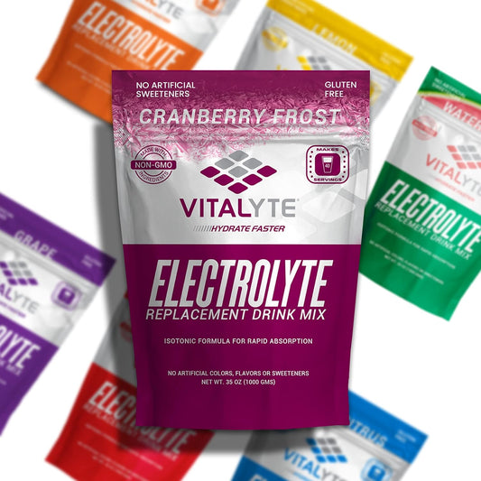 Isotonic Electrolyte Hydration Powder Drink Mix - Gluten Free Post Workout Cranberry Frost Flavor - 35 oz. Pack of 1 - Espot.com.au