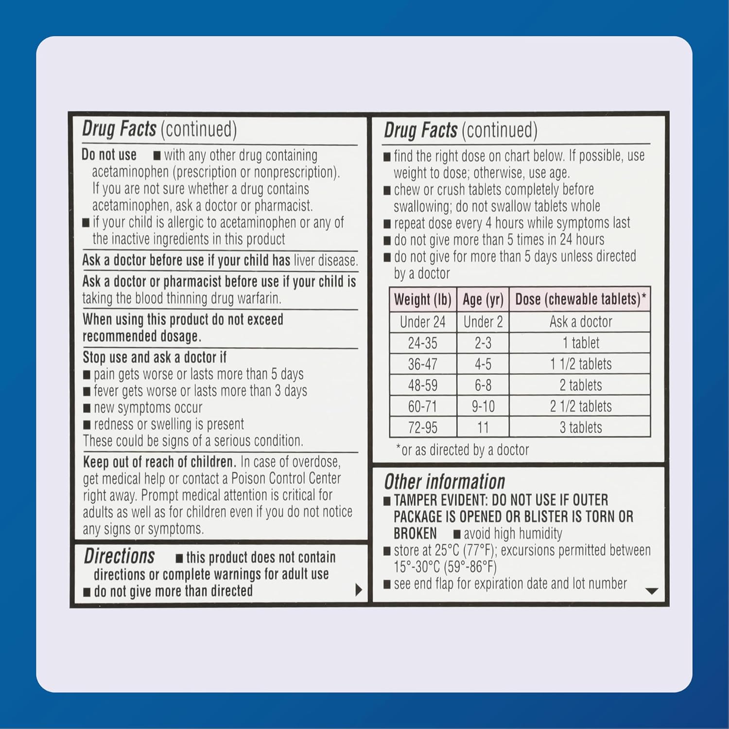 childrens-pain-relief-chewable-tablets---160mg-acetaminophen---fever-reducer-for-ages-2-11---aspirin-ibuprofen-free---24-count-pack-6