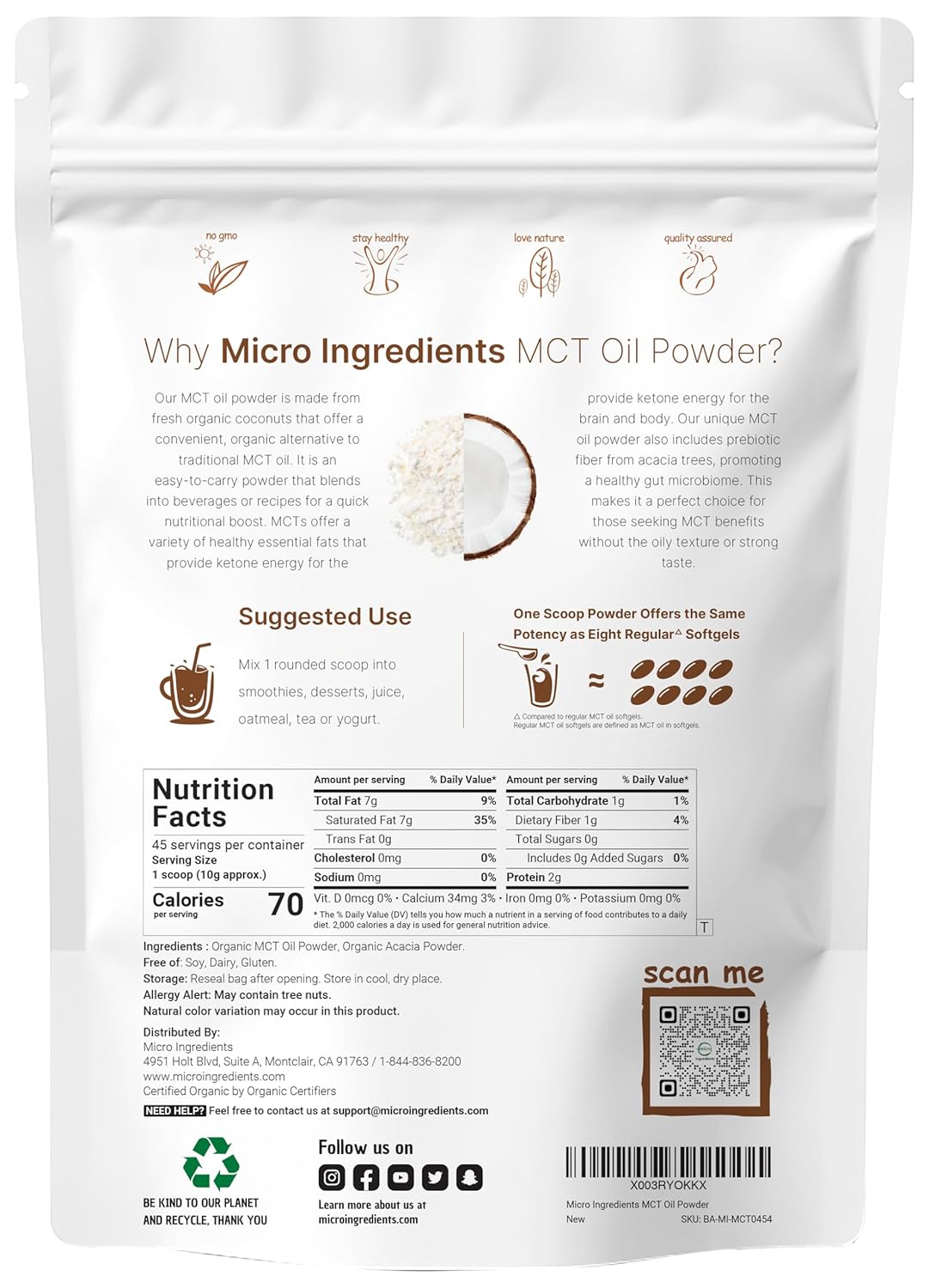 organic-mct-oil-powder-with-prebiotic-fiber---1lb-16oz---fast-body-brain-fuel---c8-mct-oil-coffee-creamer---non-gmo-keto-vegan-2