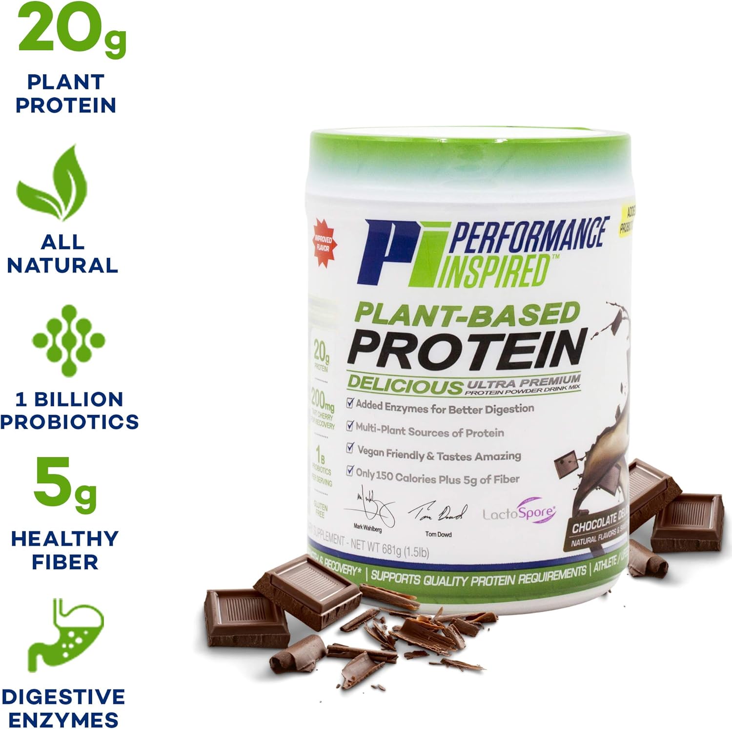 performance-inspired-nutrition-plant-protein-powder-with-20g-of-all-natural-protein-1b-probiotics-digestive-enzymes-and-fiber-packed-in-chocolate-delight-flavor---15lb---gluten-free-5