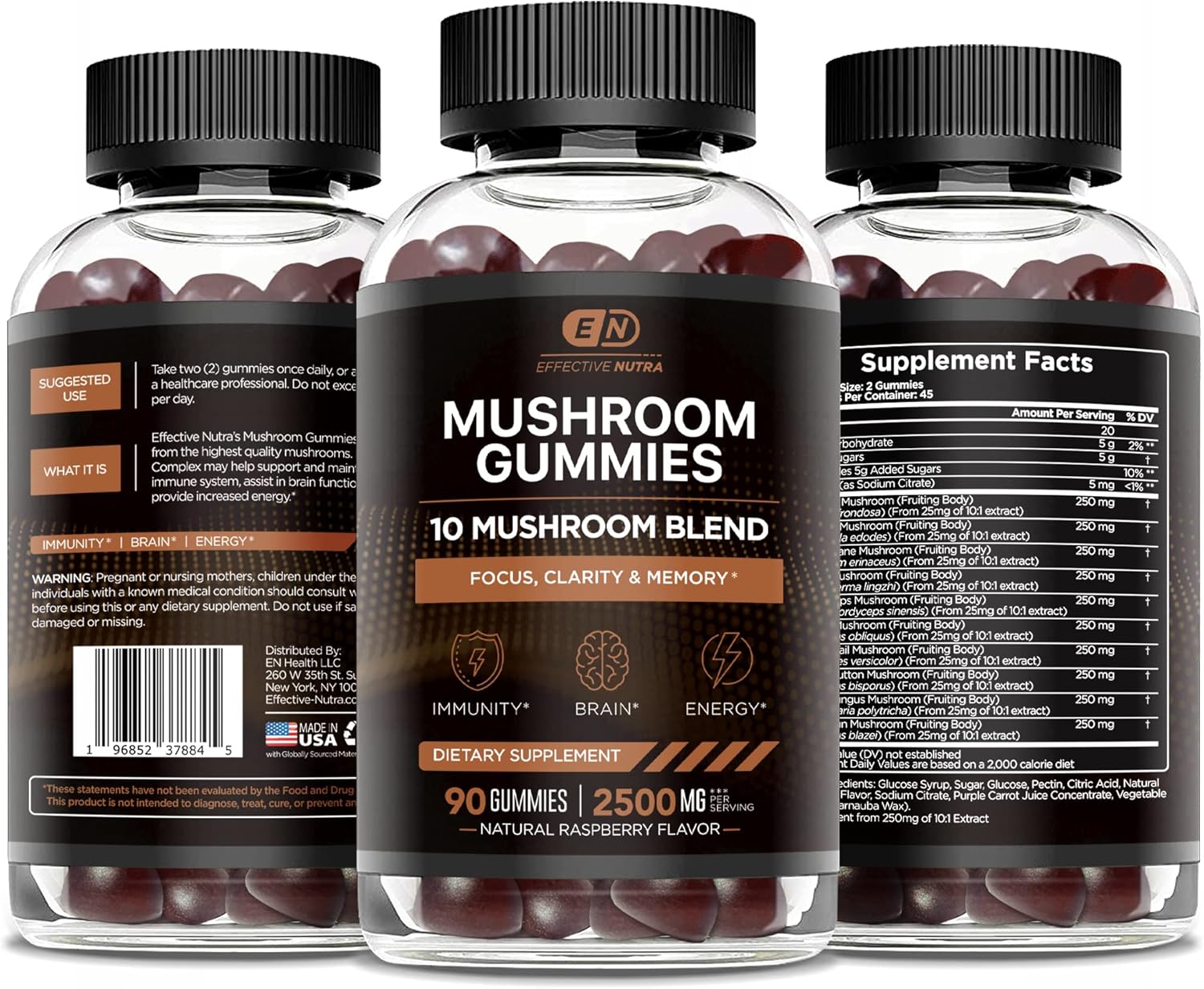 nutra-mushroom-gummies-10-blend---mushroom-complex-2500mg---brain-booster-immune-support-energy---90ct-supplement-for-men-women-9