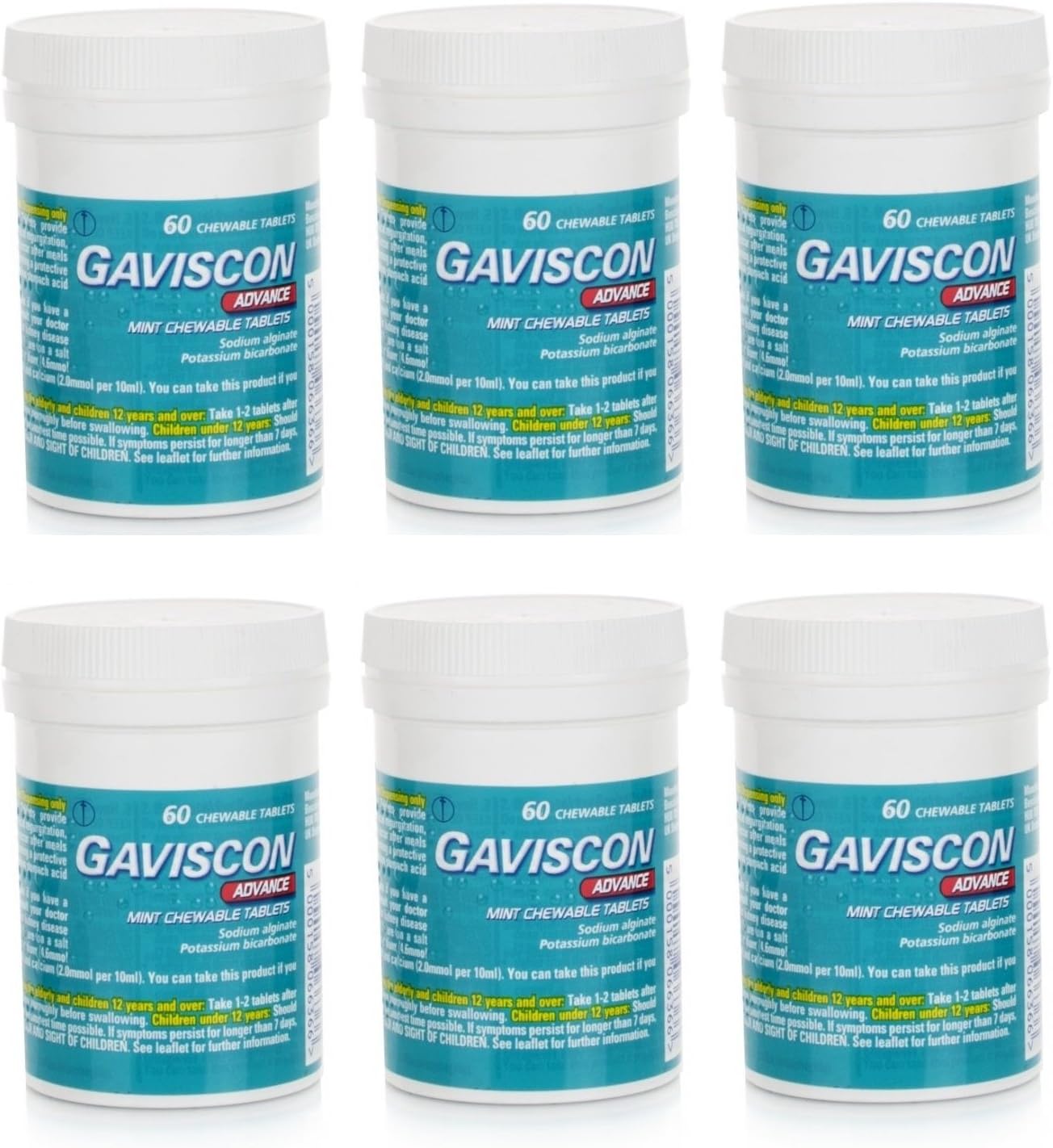 6-packs-of-gaviscon-advance-chewable-peppermint-tablets---60-tablets-per-pack-for-heartburn-relief-1