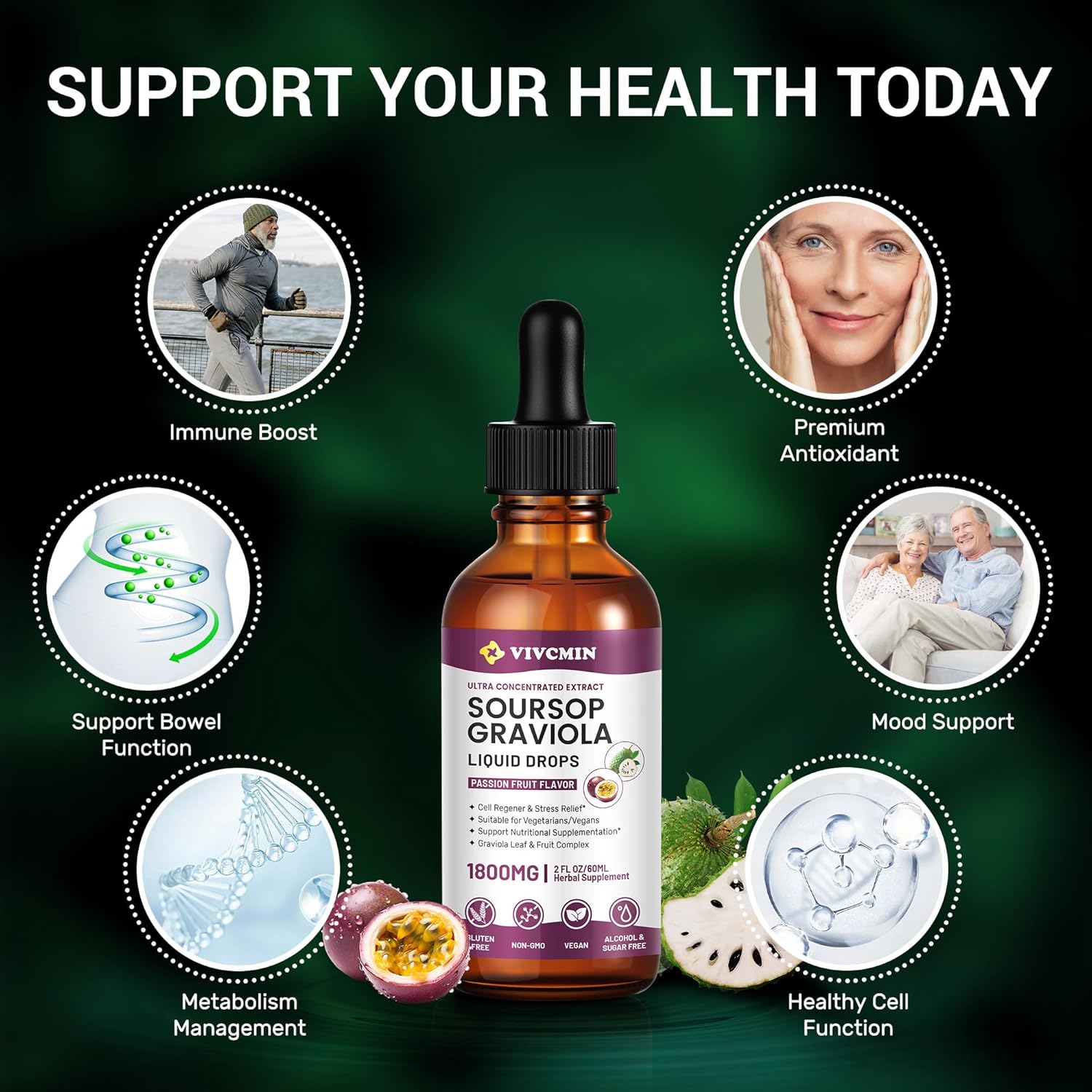vivcmin-graviola-soursop-leaf-extract-liquid---immune-booster-relaxation-support---passion-fruit-flavor---2-fl-oz-bottle---vegan-sugar-gluten-free-4