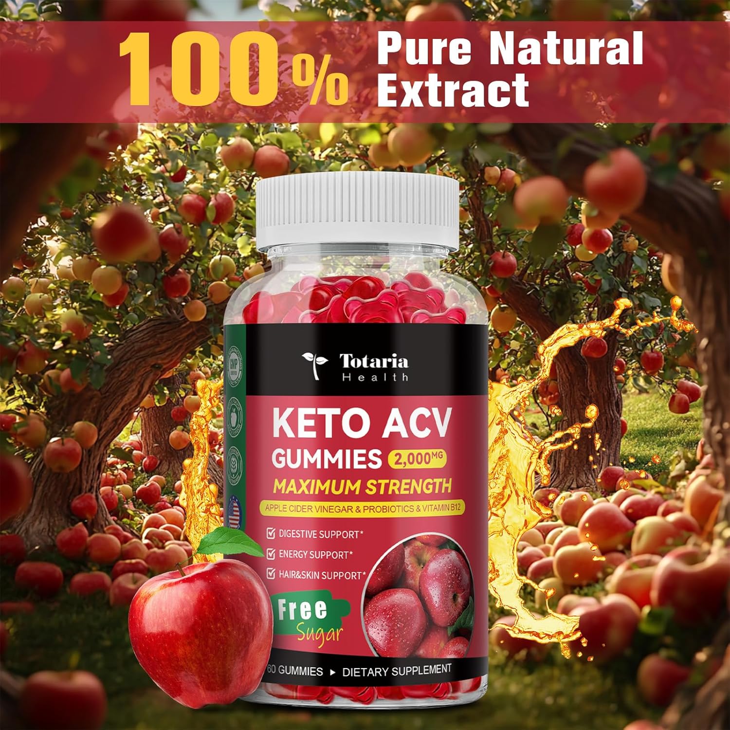 sugar-free-keto-apple-cider-vinegar-gummies-with-probiotics-b12---2000mg-acv-supplement-for-men-women---supports-overall-health---60-gummies-2