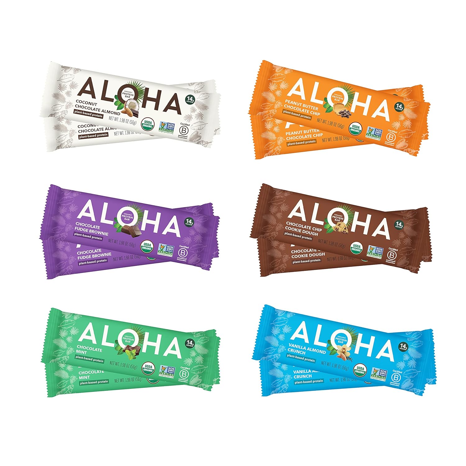 aloha-organic-plant-based-protein-bars-variety-pack---12-count-19oz-bars---vegan-snacks-gluten-free-low-carb-non-gmo---6-flavors-low-sugar-paleo-friendly-8