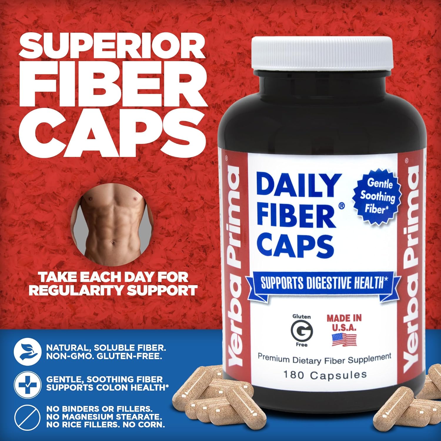 yerba-prima-daily-fiber-formula---360-capsules-2-pack---soluble-insoluble-fiber-supplement-for-colon-cleanse-and-gut-health---vegan-non-gmo-gluten-free-2