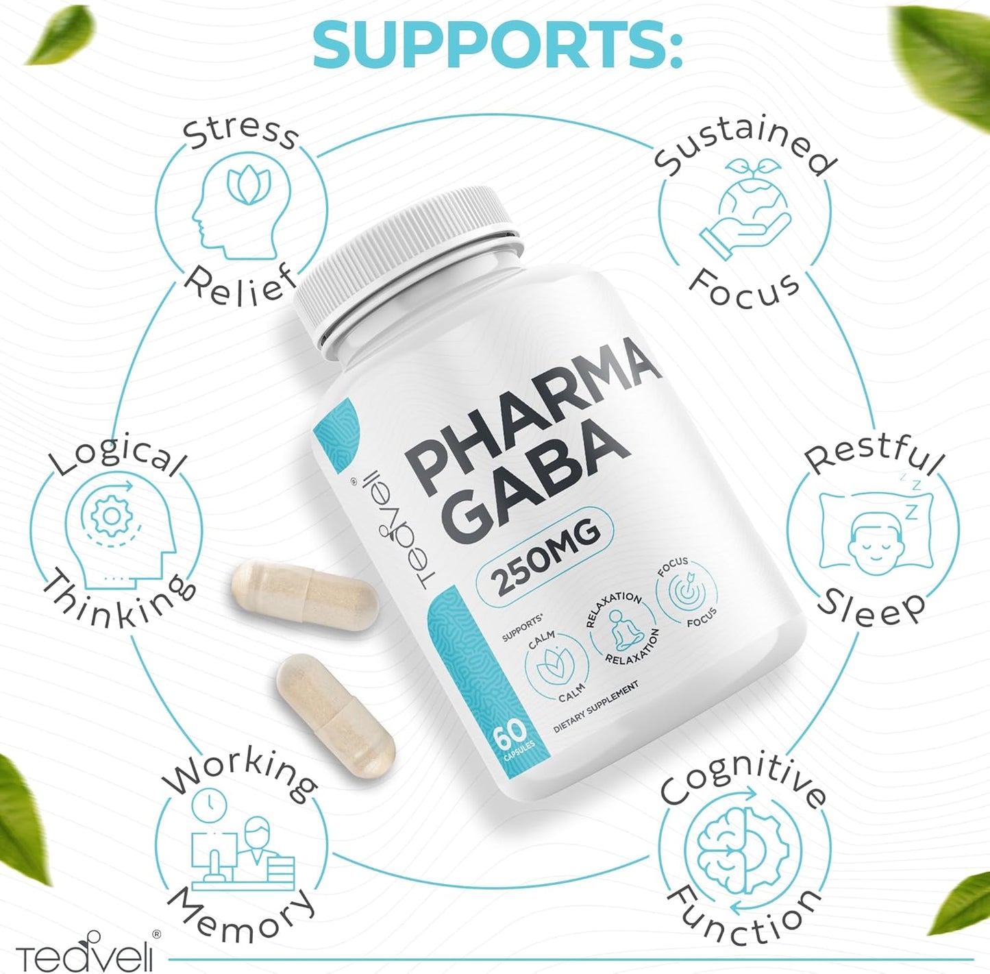 pharmagaba-250mg-supplement-for-relaxation-cognitive-health-sleep-focus---naturally-fermented-gaba-with-l-theanine-support---non-gmo-formula-capsules-for-adults---travel-friendly-pharma-gaba-3