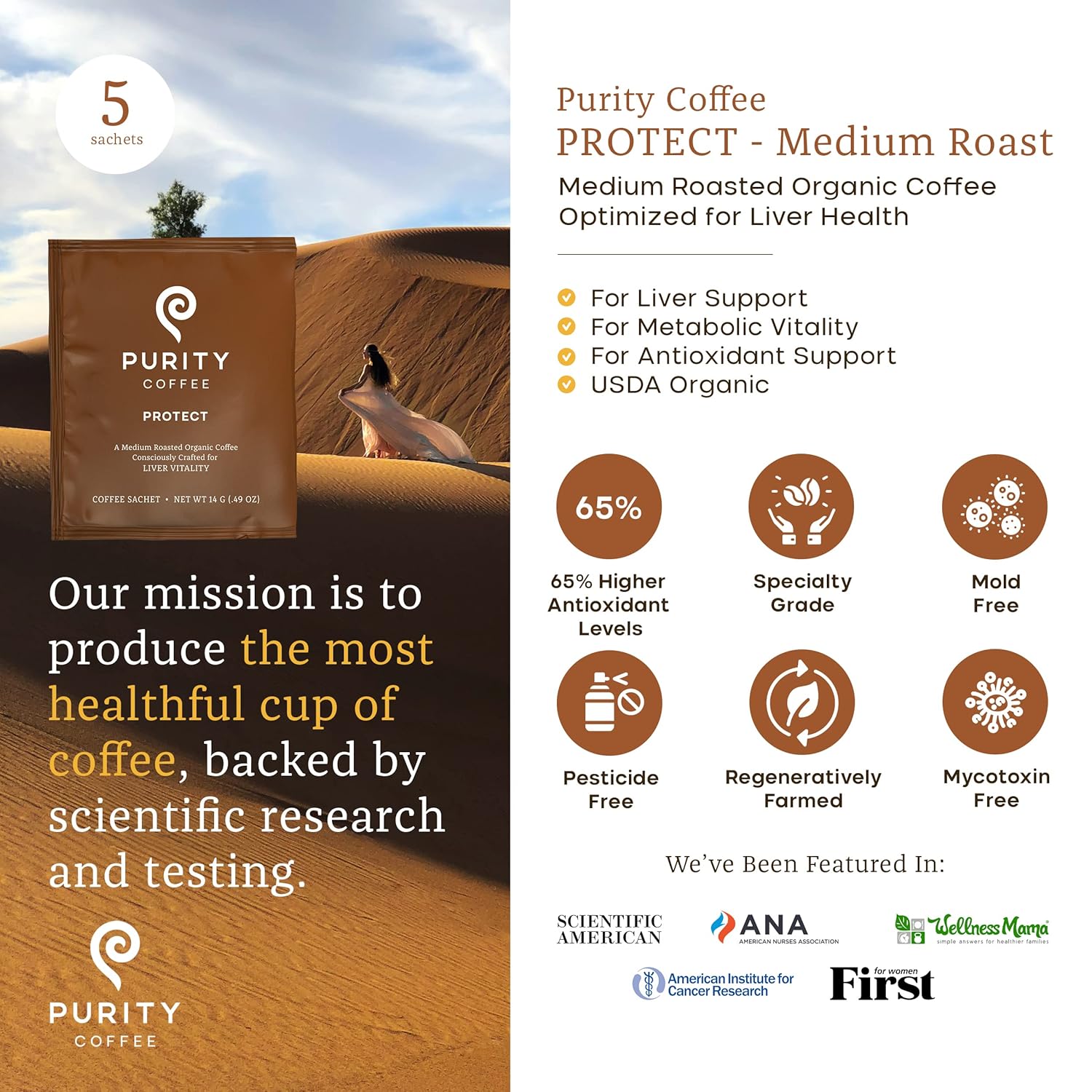 usda-certified-organic-purity-coffee-single-serve-packets---high-antioxidant-light-medium-roast---third-party-tested-for-mold-mycotoxins-pesticides---5-ct-box-3