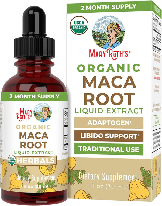 MaryRuth Organics Maca Root Liquid Extract - 1 Fluid Ounce - Organic Vegan Supplement for Energy Boost and Hormone Balance - Espot.com.au