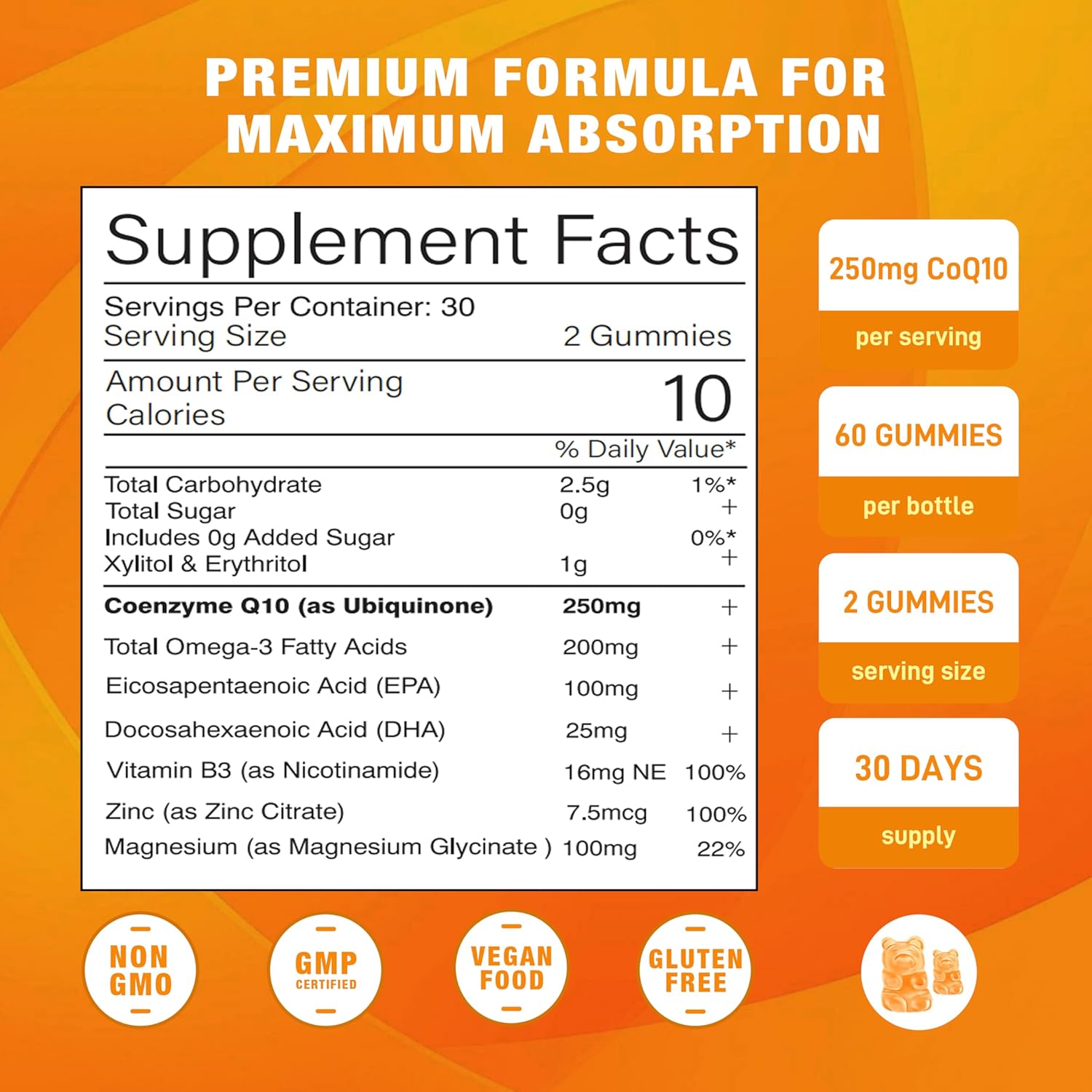 250mg-sugar-free-coq10-gummies-with-omega-3-b3-zinc-and-magnesium---high-absorption-coenzyme-q10-supplements-for-cellular-energy-and-antioxidant-support---peach-flavor-60-count-2
