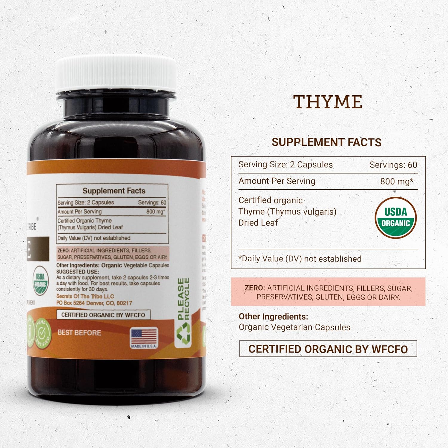 usda-organic-thyme-capsules---800mg-120-count---secrets-of-the-tribe-dried-leaf-supplement-4