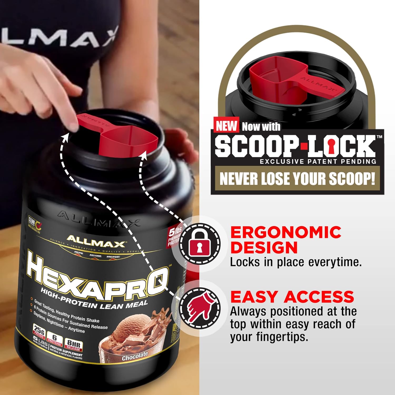 allmax-hexapro-chocolate-peanut-butter-protein-powder---5-lb-tub-25g-protein-per-serving-8-hour-sustained-release-zero-sugar-52-servings-4