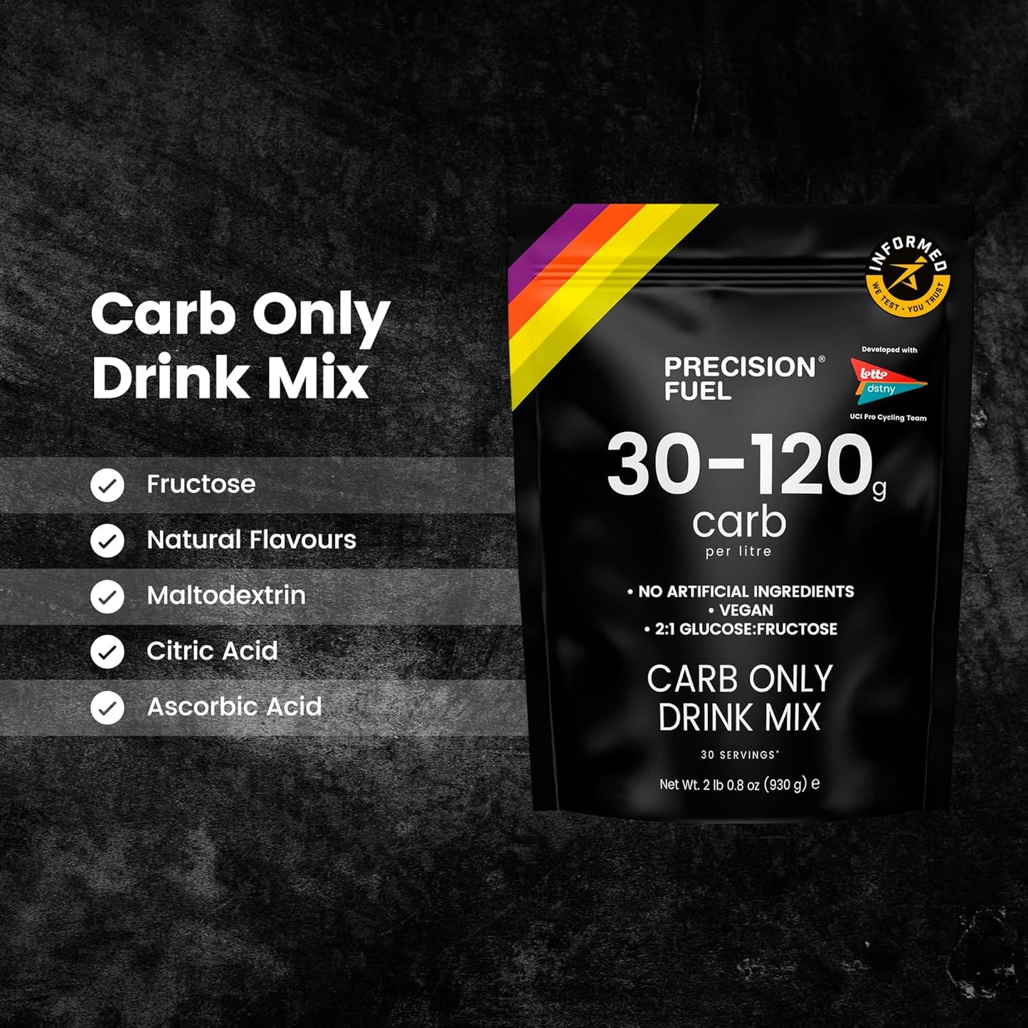 precision-hydration-pf-carb-only-drink-mix---high-carb-powder-for-energy-vegan-120g-carbslitre-mild-citrus-flavor---30-servings-2