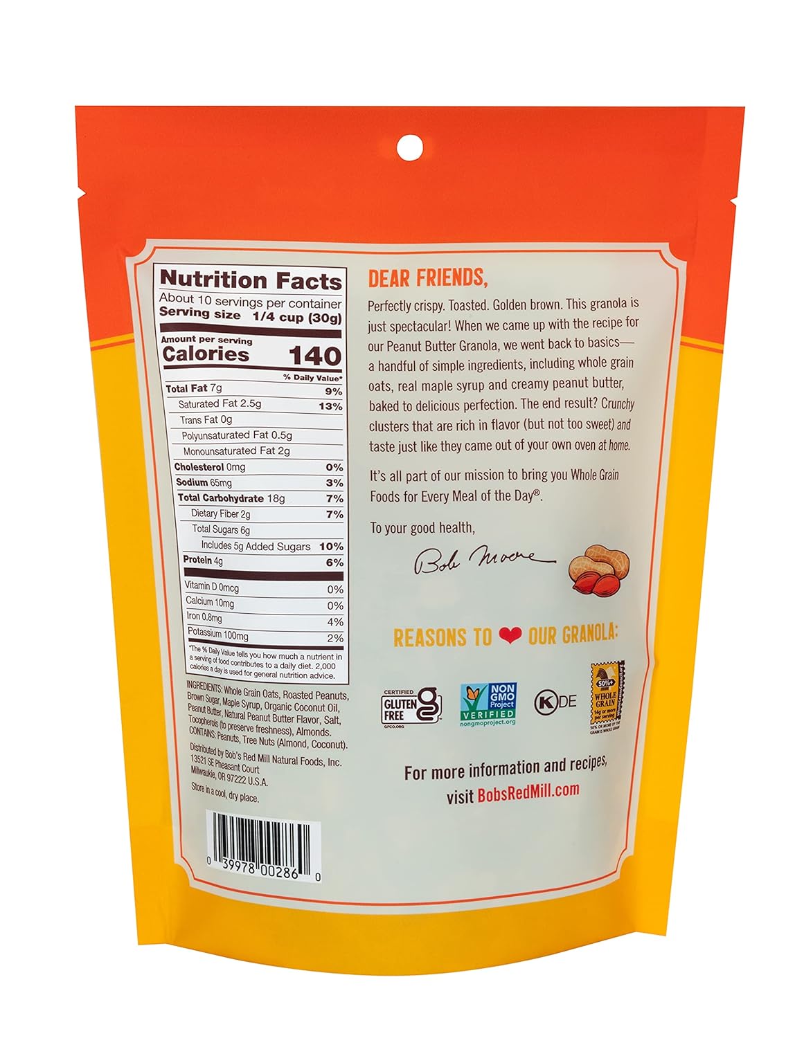 bobs-red-mill-peanut-butter-granola-11oz-6-pack---non-gmo-whole-grain-kosher---healthy-peanut-butter-granola-3