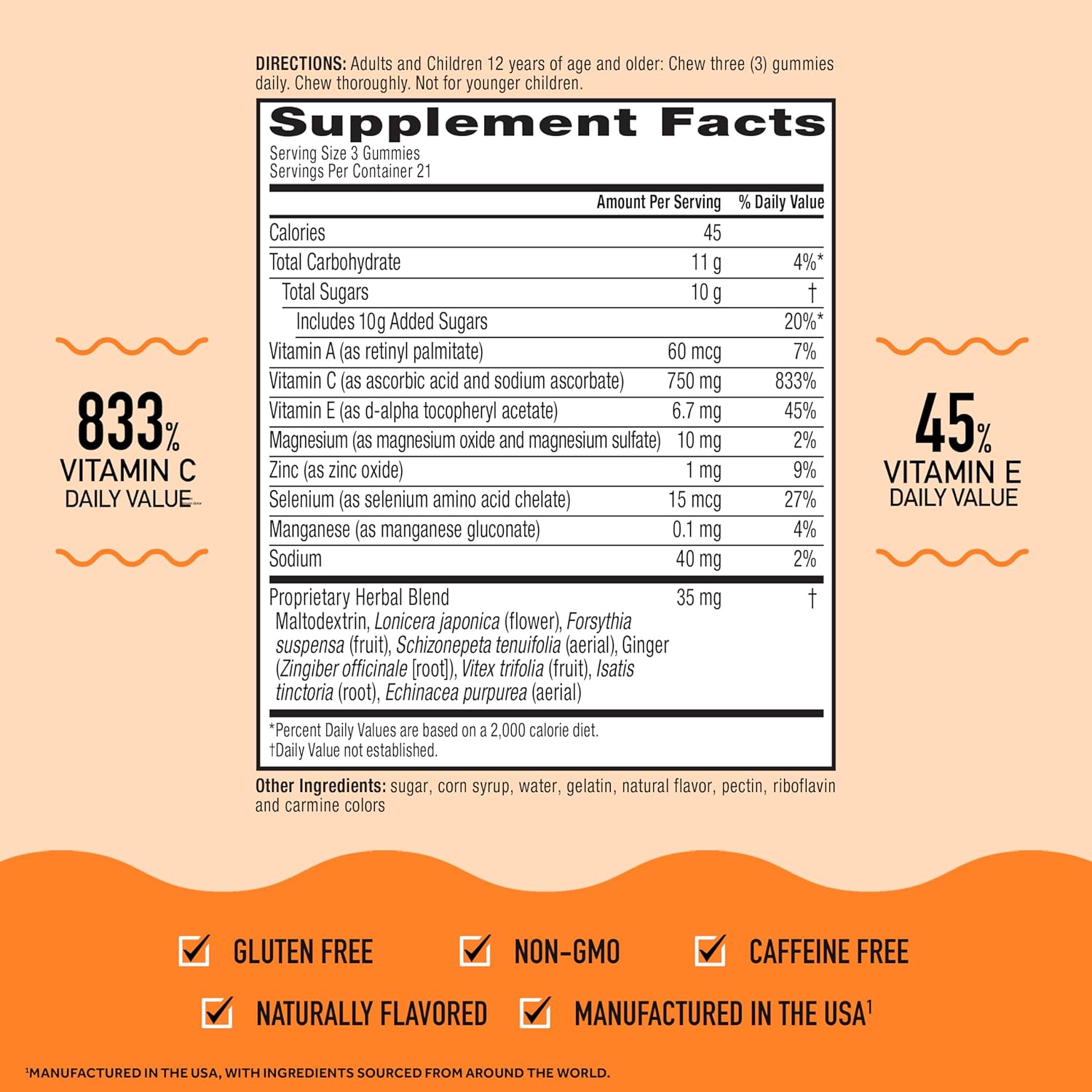 airborne-750mg-vitamin-c-gummies-for-adults---immune-support-with-antioxidants-vit-c-e---caffeine-free---2x63ct-bottle---assorted-fruit-flavor---42-servings-5