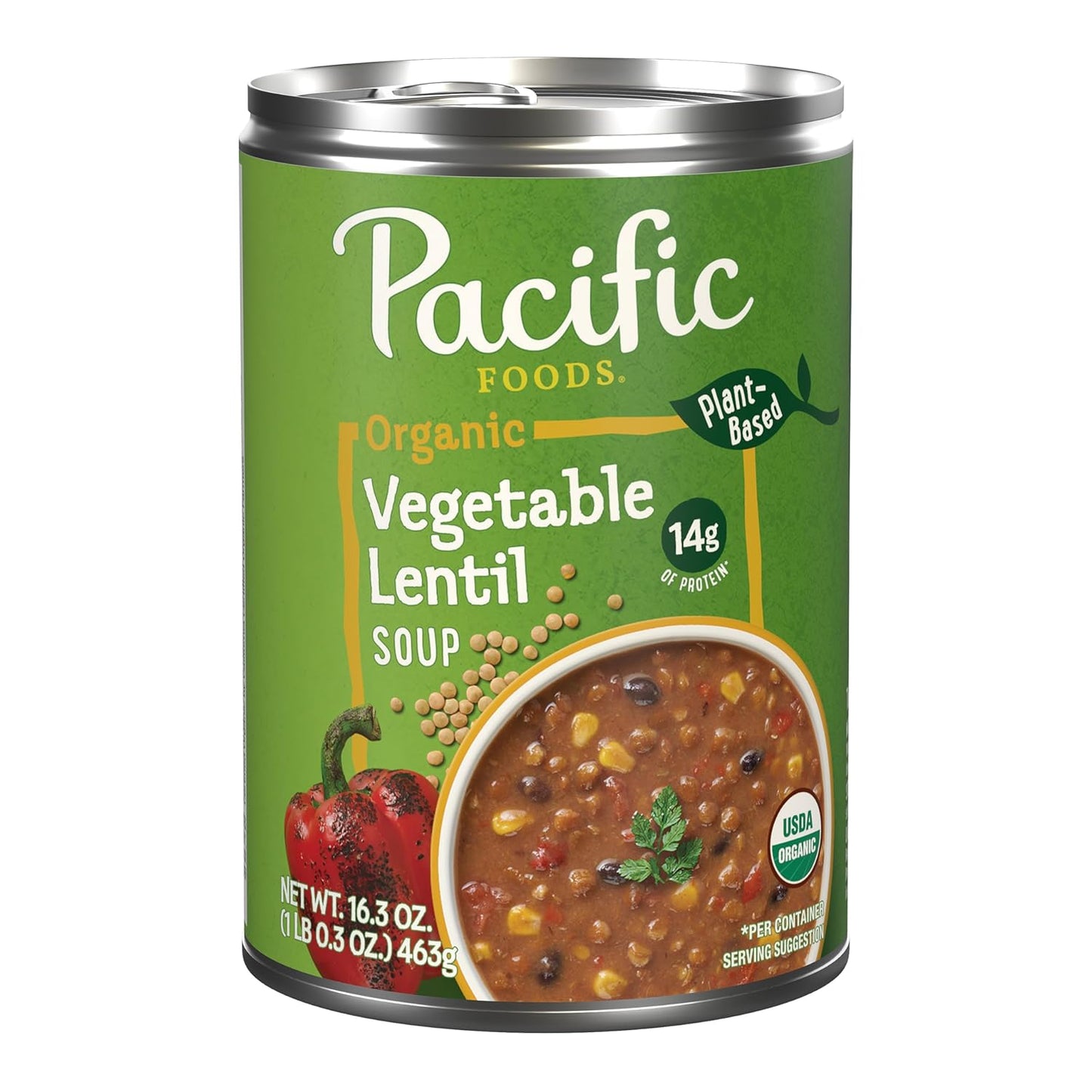 Pacific Foods Organic Vegetable Lentil Soup - 16.3 oz Can - Plant-Based & Delicious - Espot.com.au
